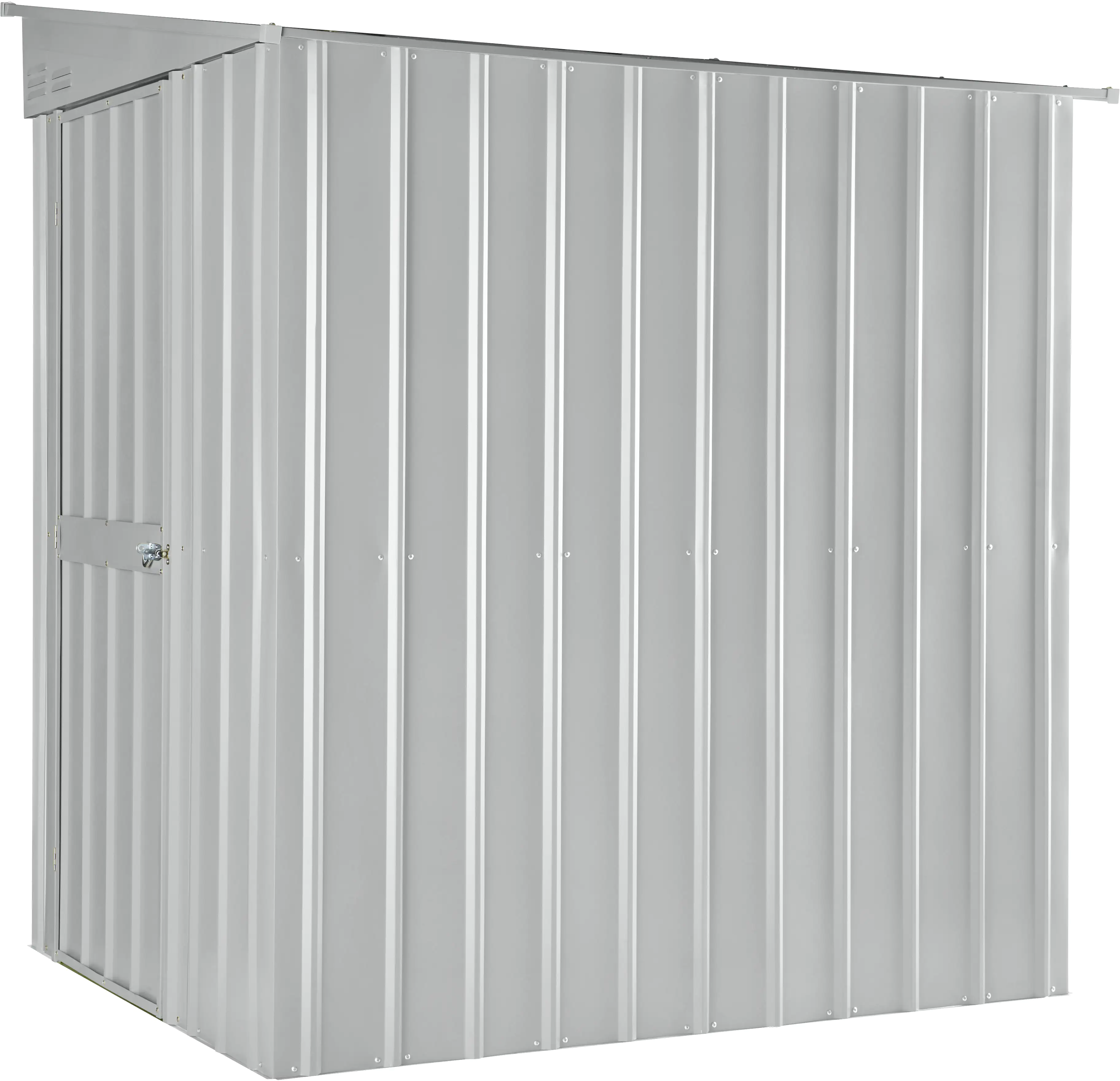 Globel Metallgerätehaus Lean-To 56 155 x 180 x 203 cm silber-metallic