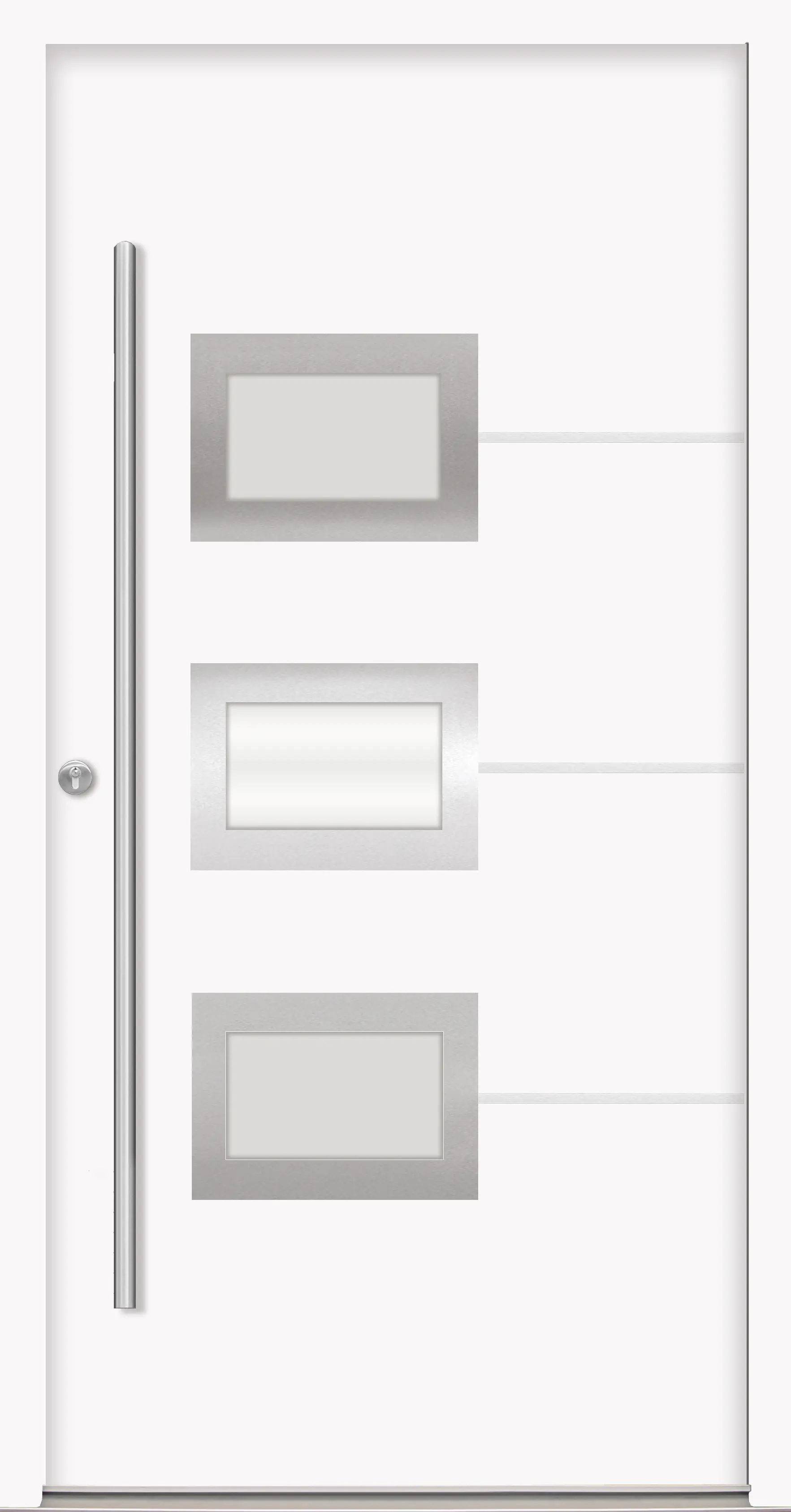 Splendoor Haustür Passivedoor Premium B03 Weiß DIN Links 110 x 210 cm