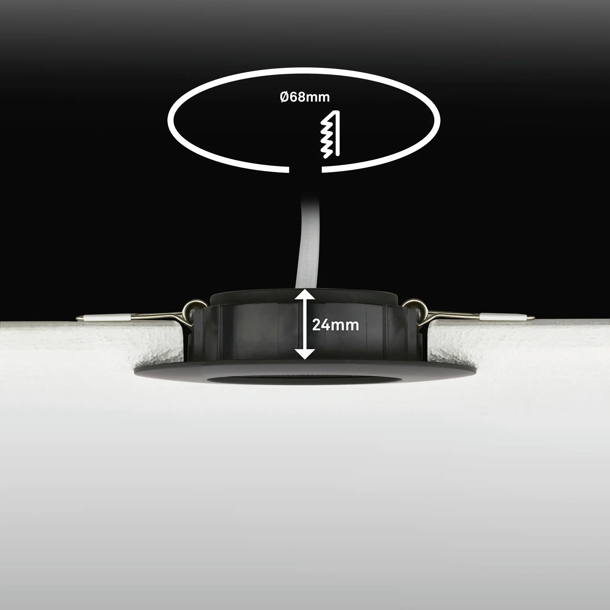 Briloner LED Einbauleuchten Dimara Ø 9 x 2,4 cm warmweiß/neutralweiß schwarz dimmbar 3er-Set