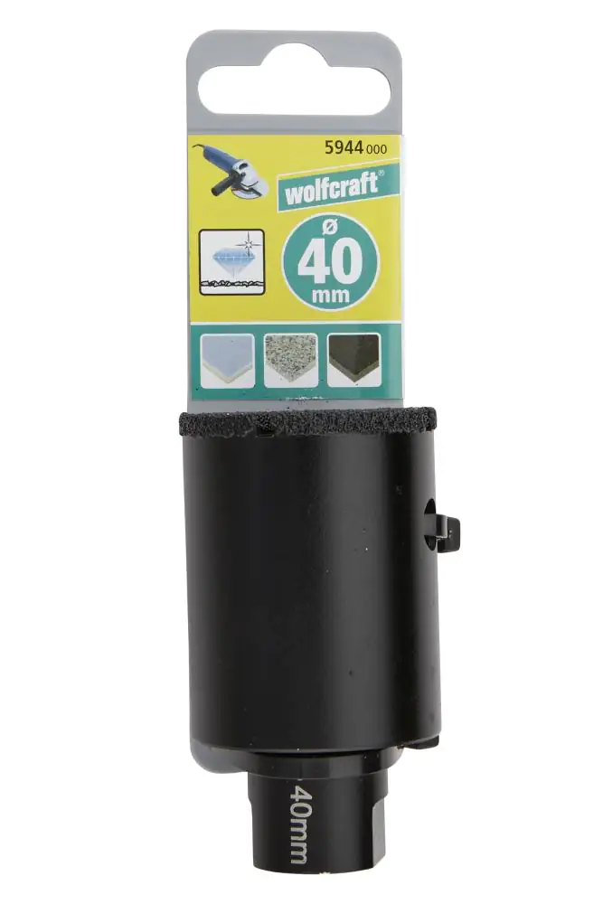 Wolfcraft Lochsäge Ø 40 mm Diamant für Winkelschleifer