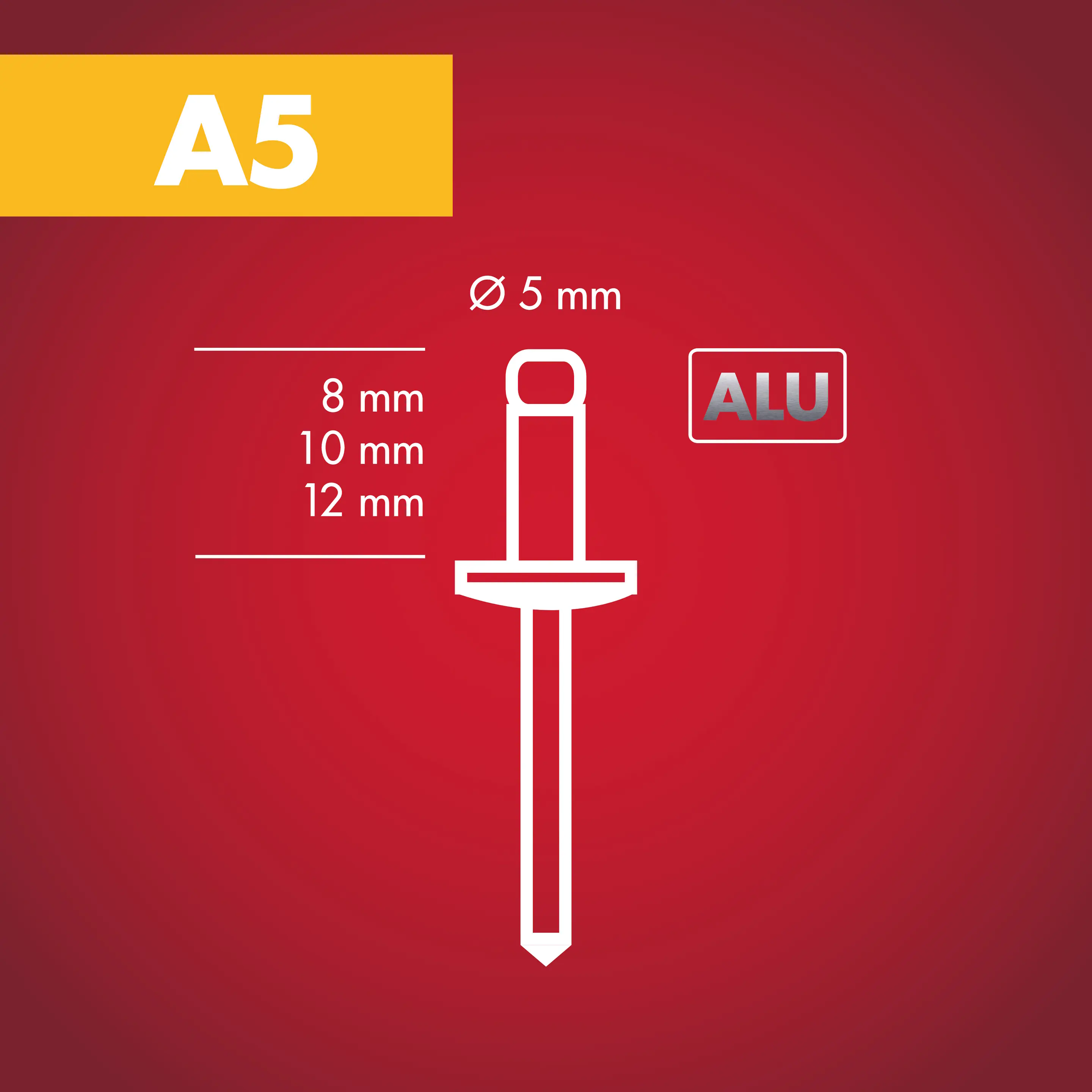 Arrow Blindniete Typ RA Ø 5 x 12 mm Aluminium 100 Stück 