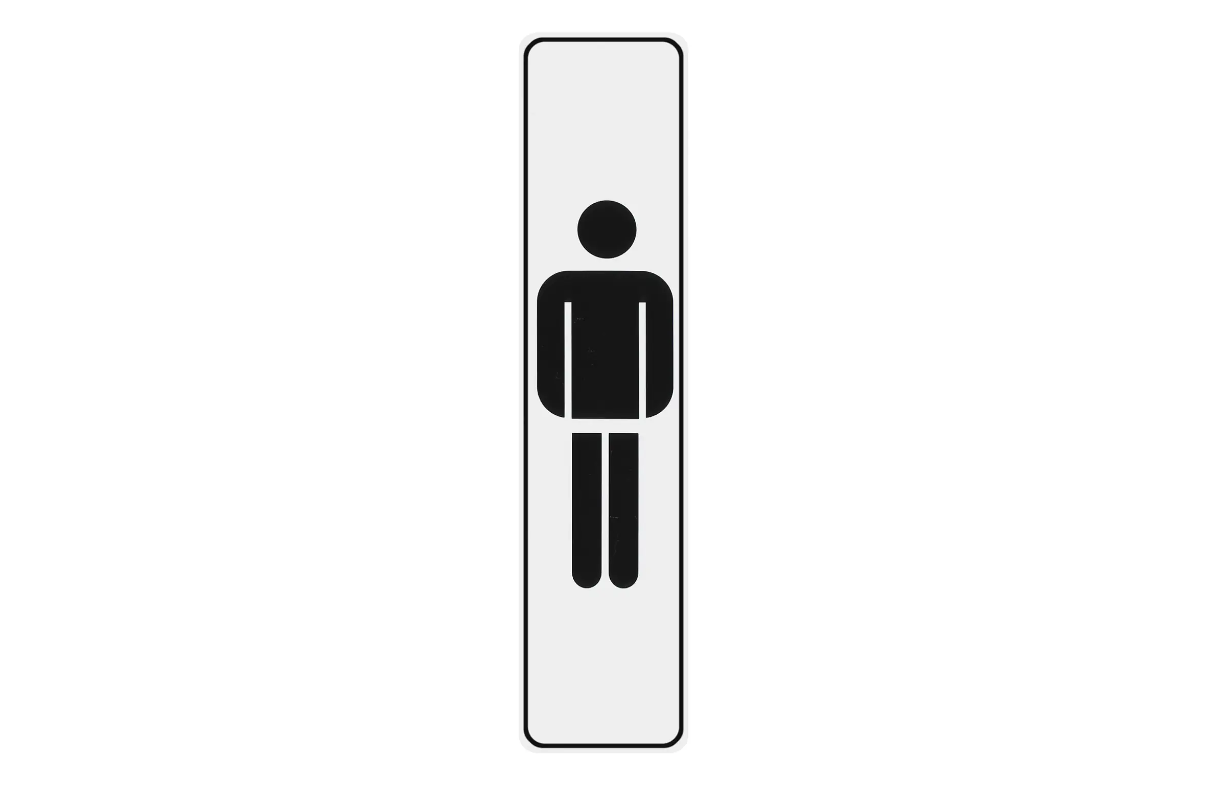 Conmetall Aufkleber Herrentoilette PVC 20 x 4,8 cm weiß/schwarz