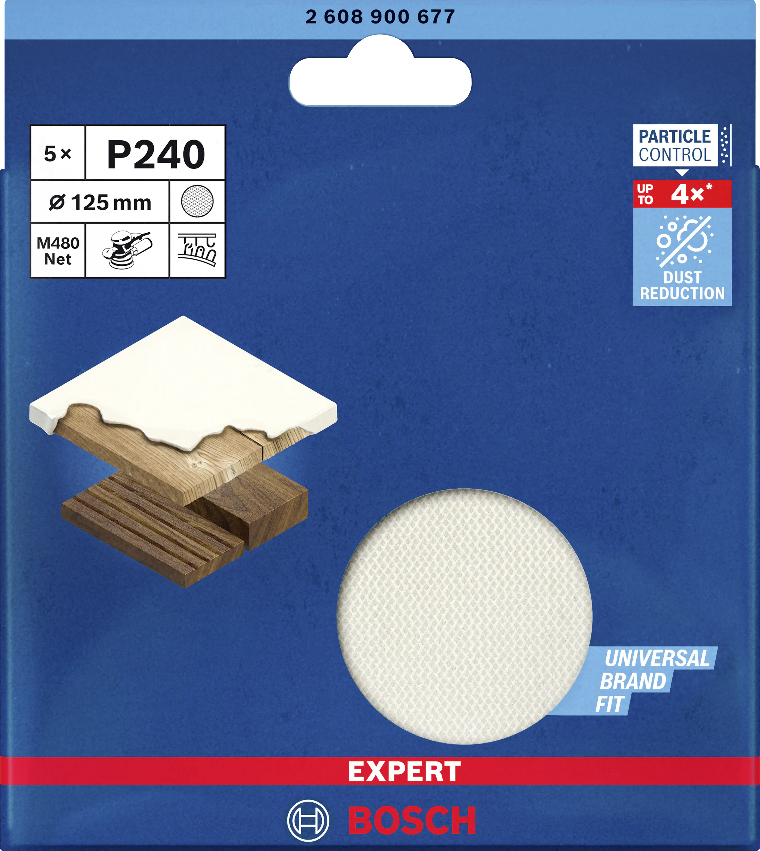 Bosch Expert Schleifnetz M480 Ø 125 mm G 240 5 Stück