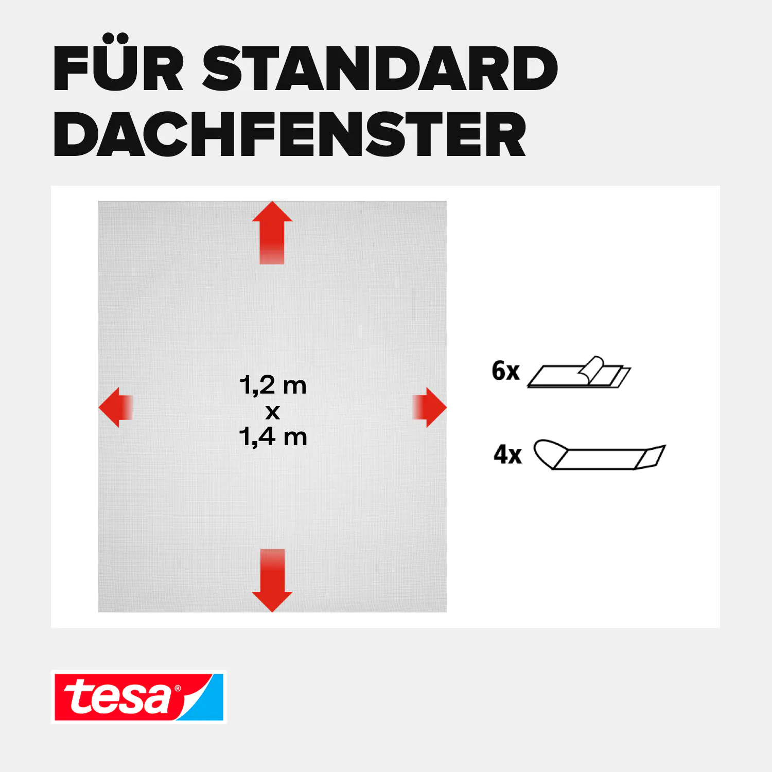 tesa Insektenschutz-Dachfenster SUN PROTECT 120 x 140 cm anthrazit
