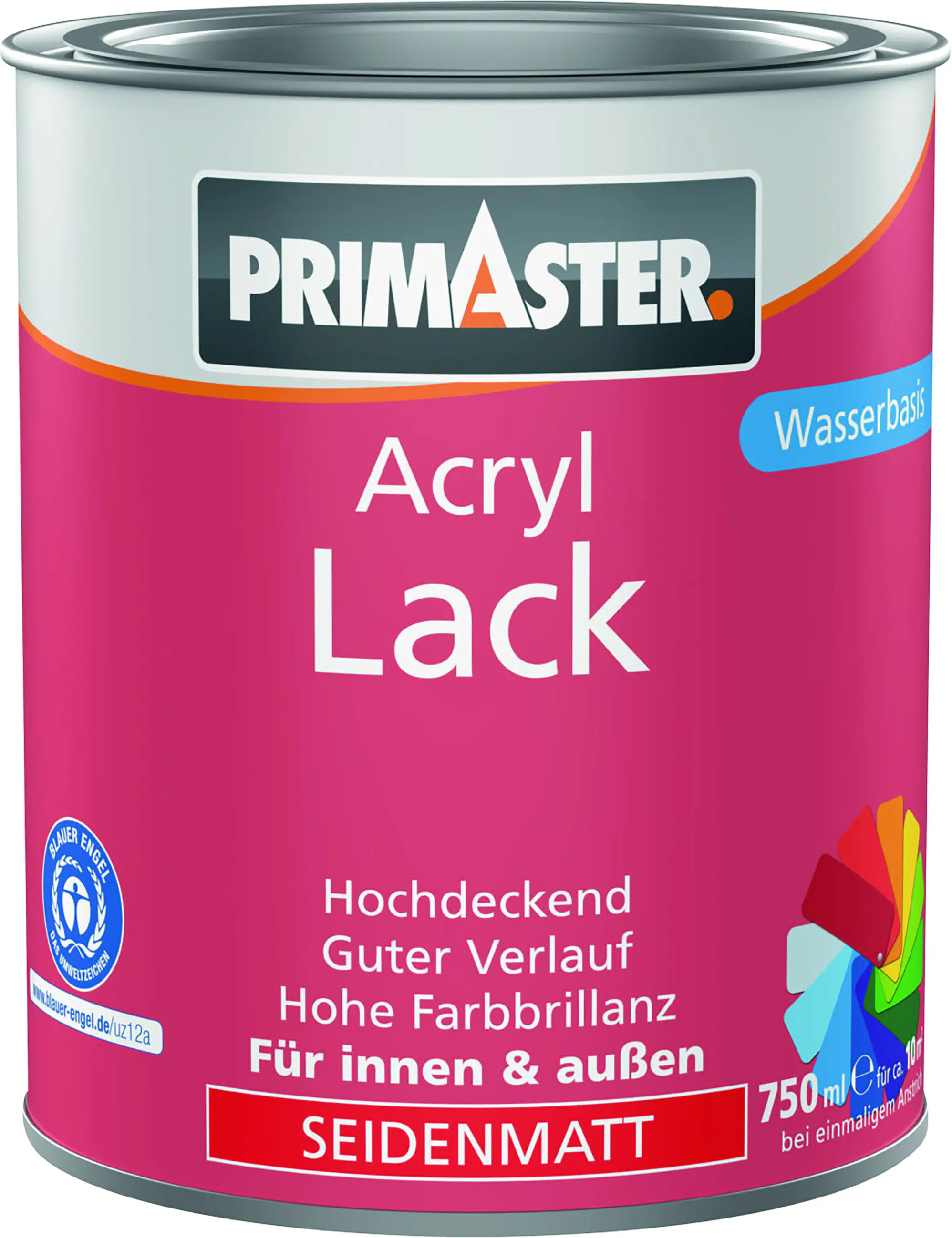 Primaster Acryl Lack silbergrau seidenmatt 750 ml