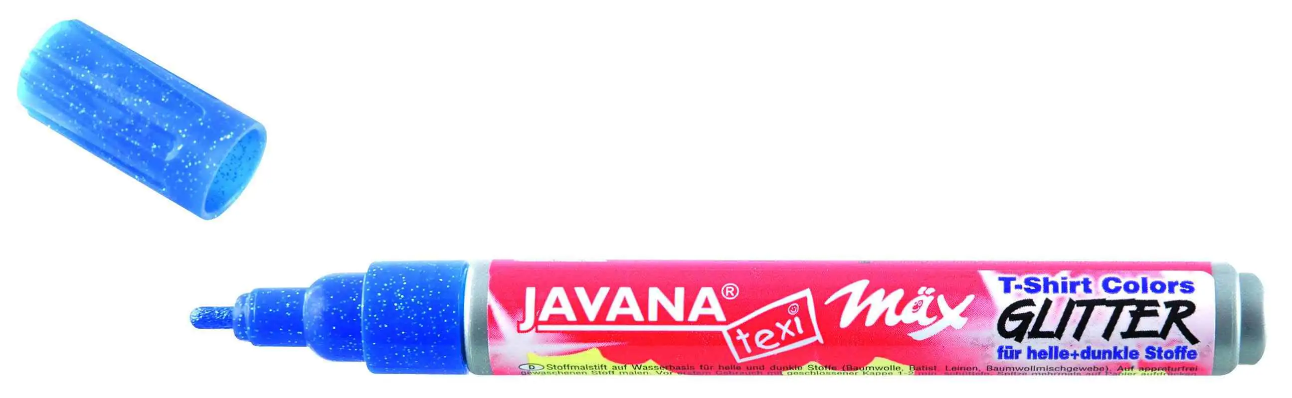 Kreul Javana texi mäx Glitter Stoffmalfarbe helle & dunkle Stoffe rot