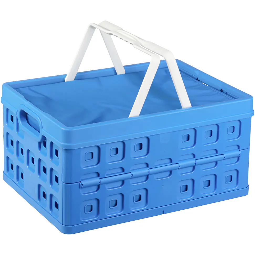 Square Klappbox mit Kühltasche und Griff 32L blau
