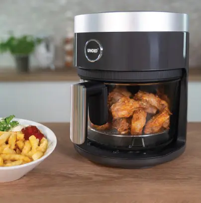 Unold Heißluftfritteuse Glas 3,5 L 1200 W schwarz