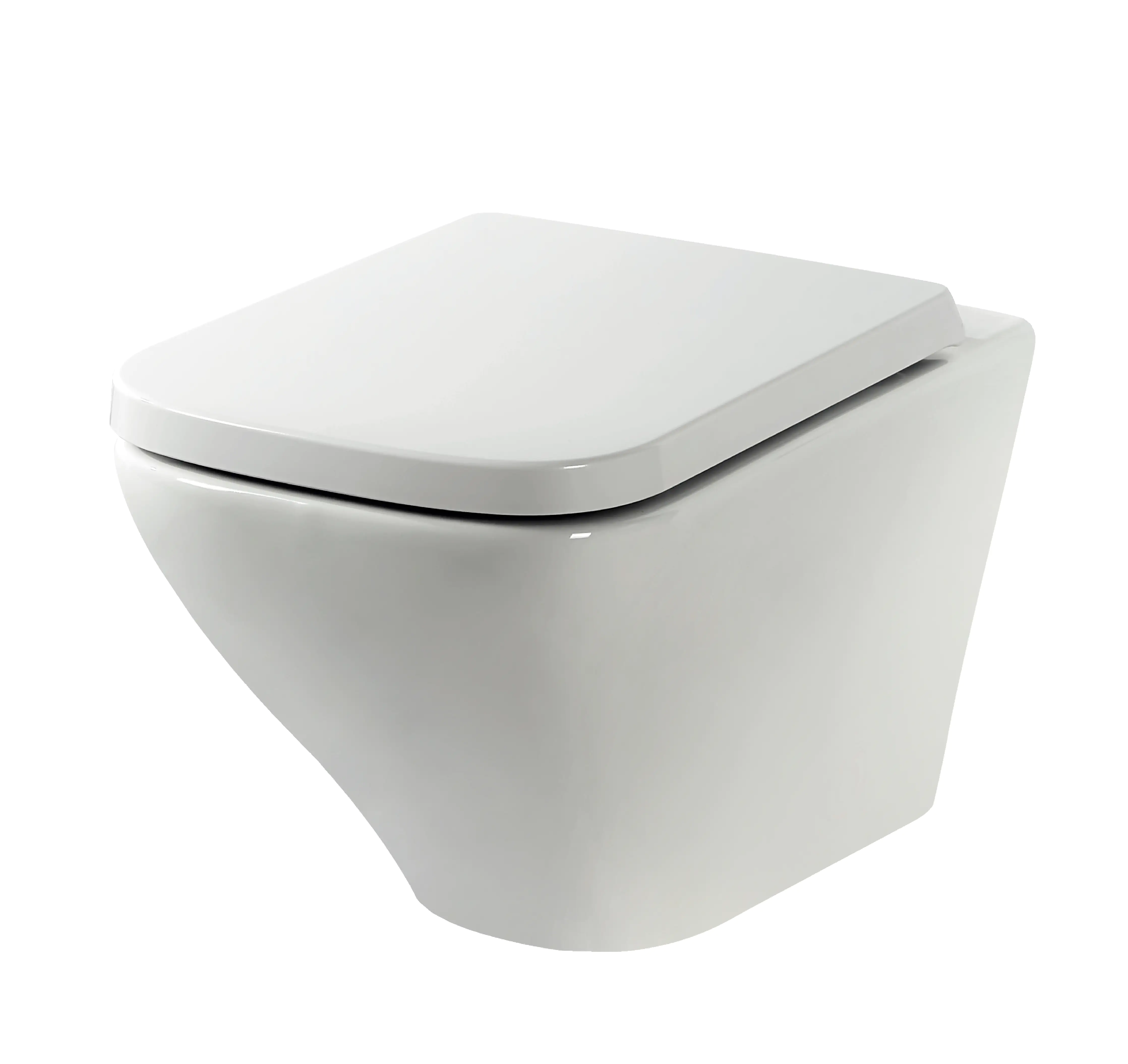 Primaster Wand WC spülrandlos Serena Tiefspüler weiß inkl. WC Sitz