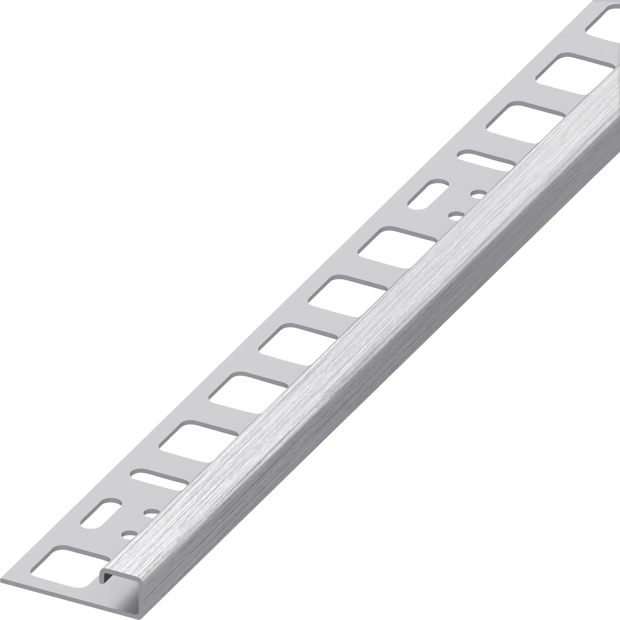 alfer Quadrat-Profil 2.5 m, 10 x 20 mm Edelstahl gebürstet