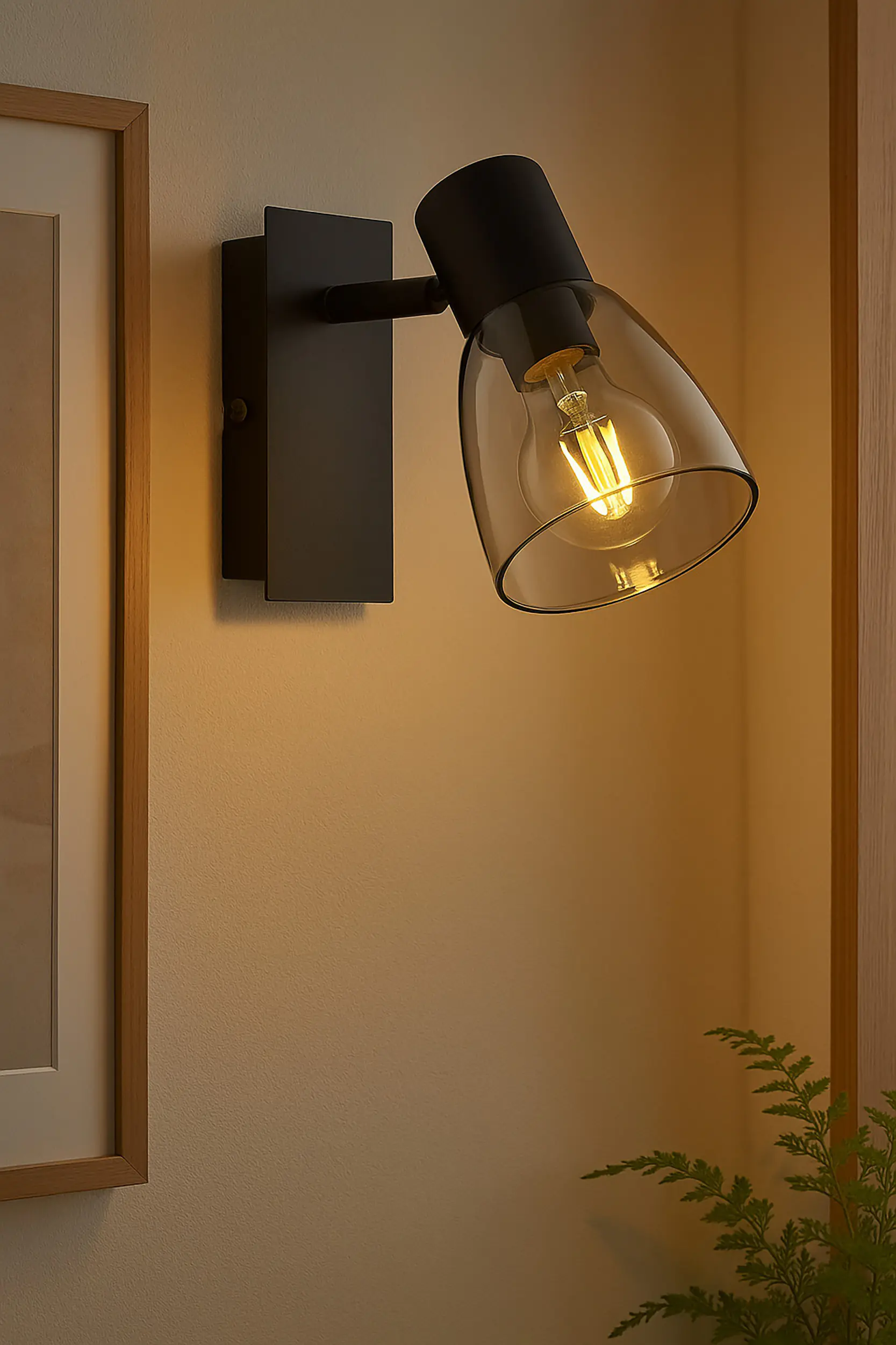Primaster LED-Wandlampe 1er Spot Miami E14 12 x 12,5 cm schwarz 