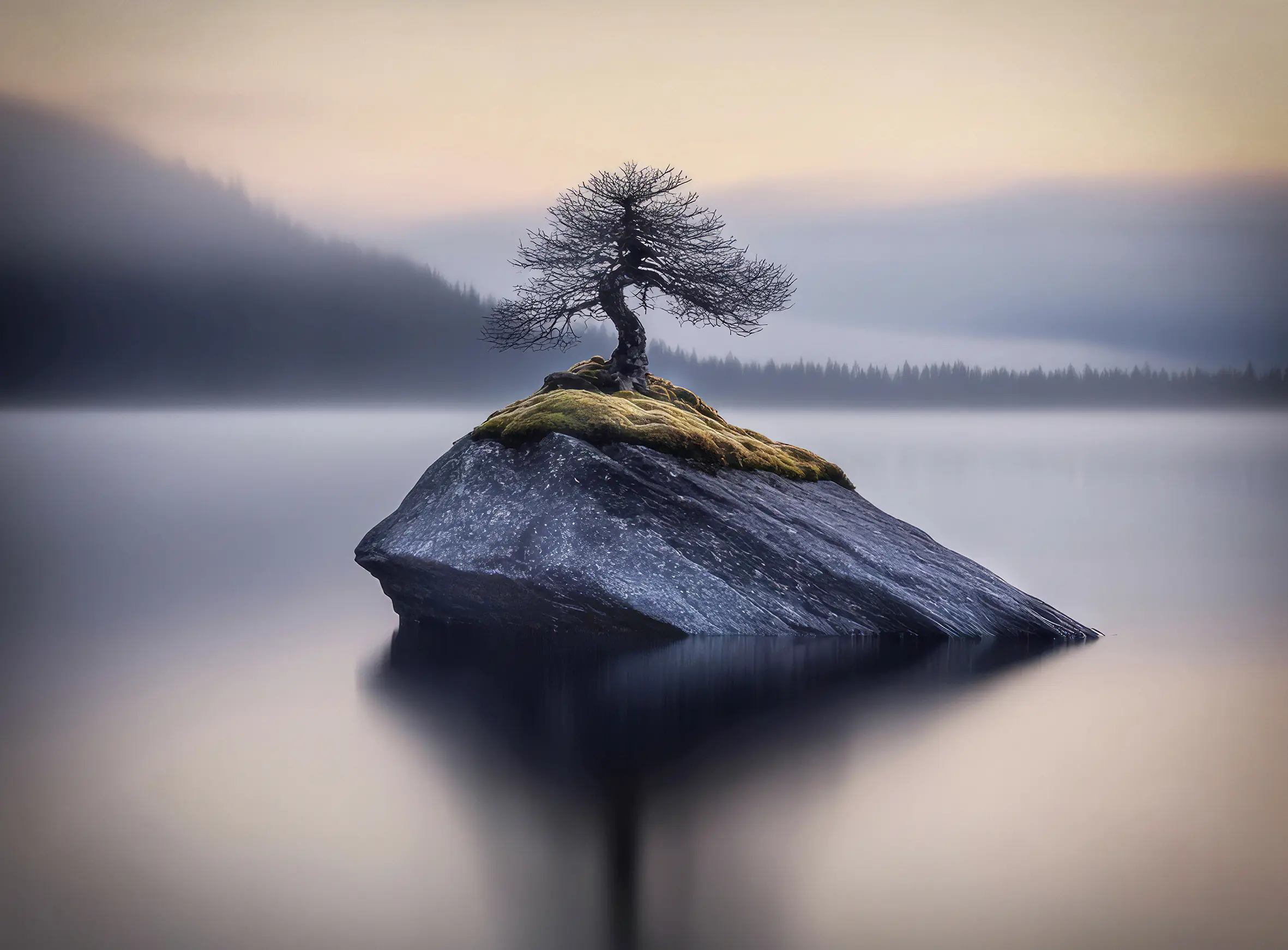 Keilrahmenbild Lonely Tree 56 x 76 cm