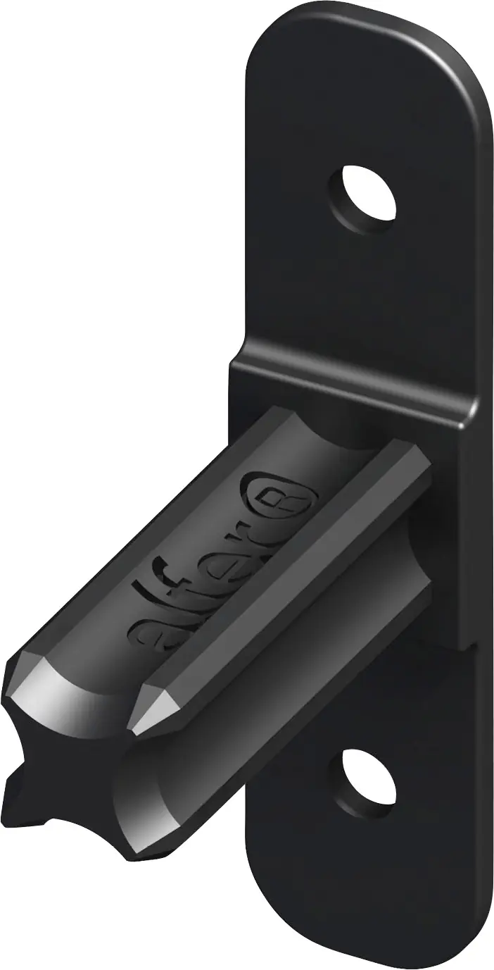 alfer Flansch-Verbinder, 1 Zapfen 7.5 mm 7.5 mm Kunststoff glatt schwarz