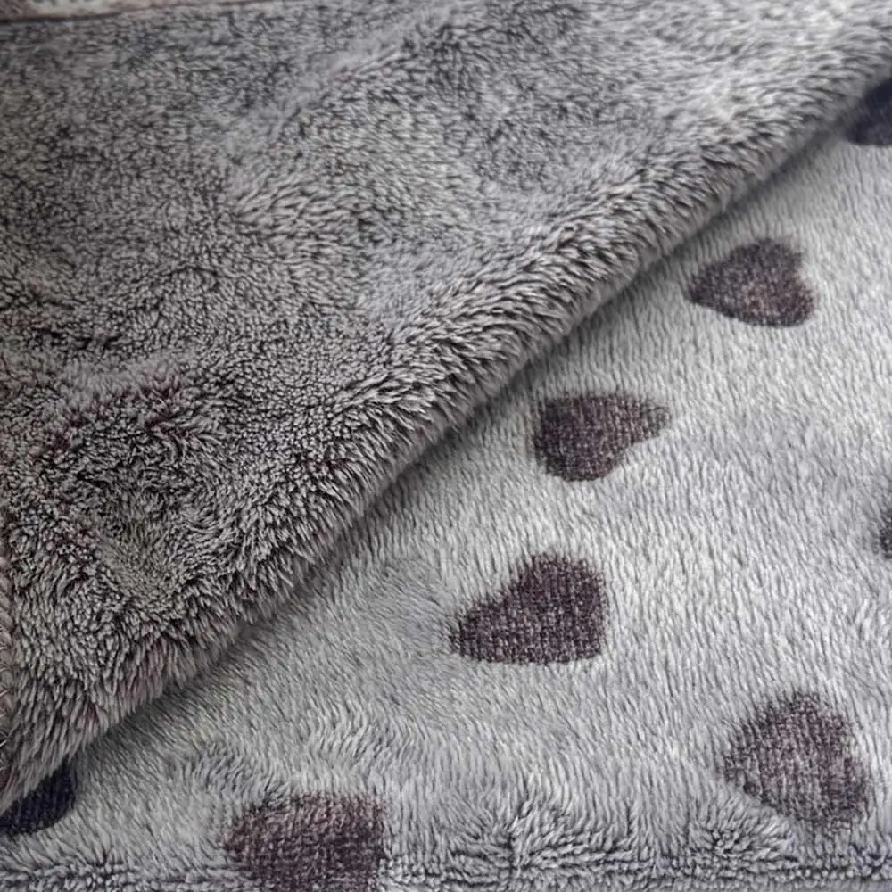 Nobby Hundedecke Fleece Heart 100 x 75 cm grau