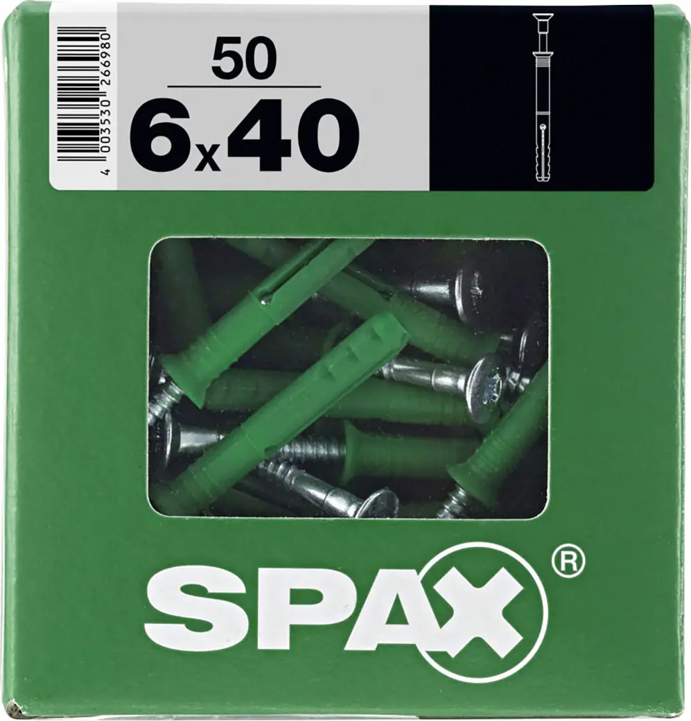 Spax Nageldübel 6 x 40 mm Z2 - 50 Stk.
