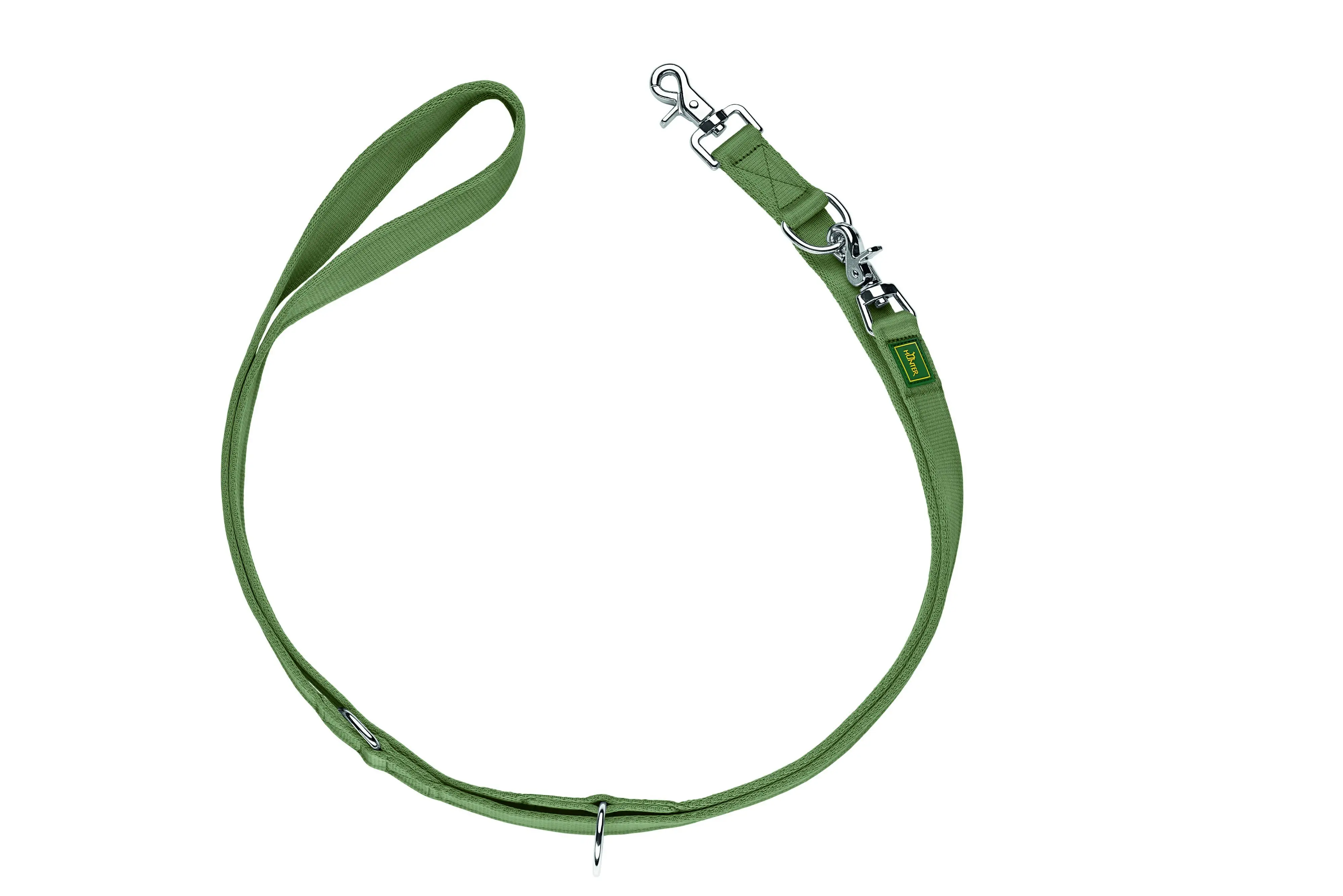 Hunter Hundeleine Führleine verstellbar Inari 2 m x 2,5 cm lindgrün