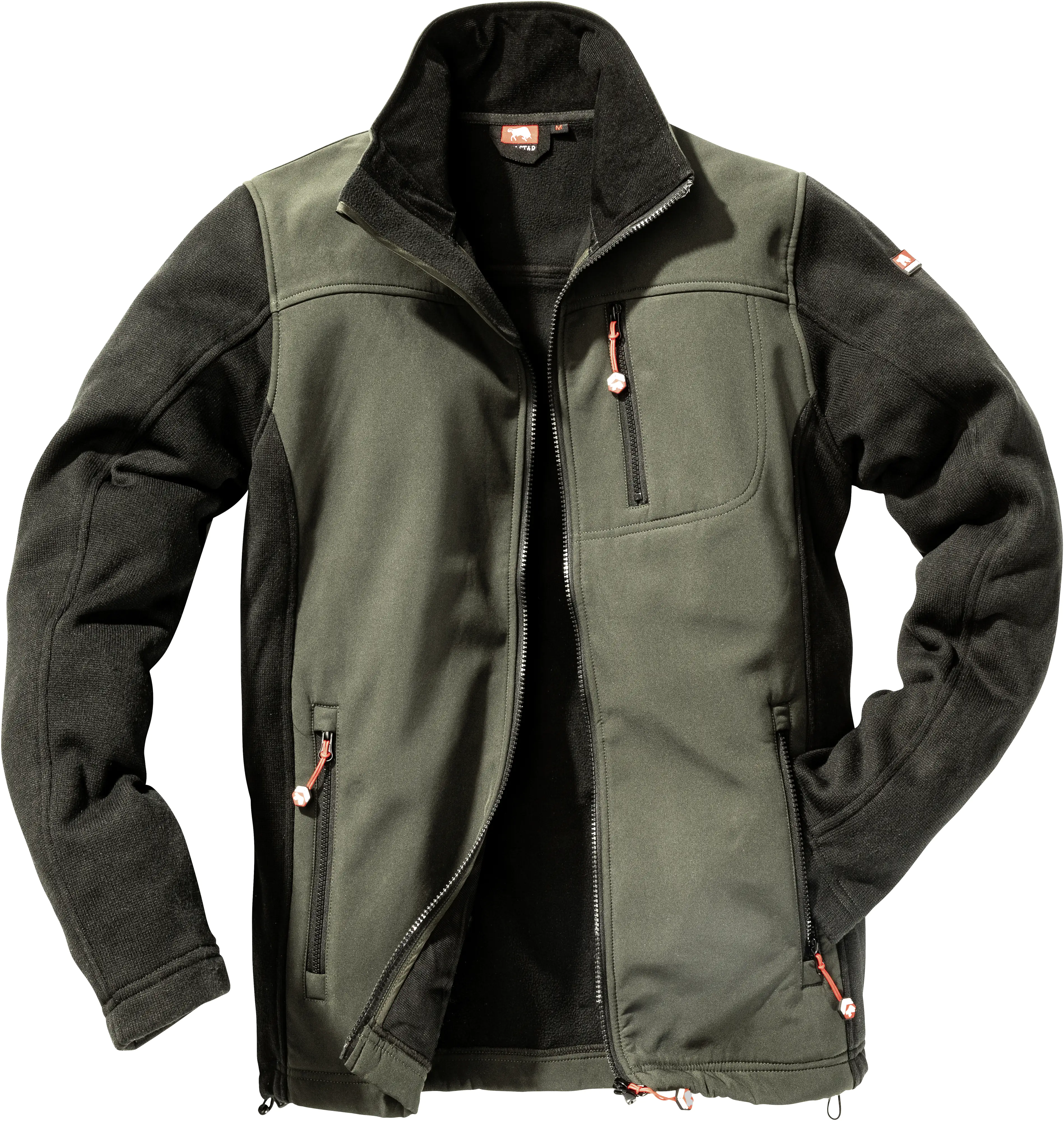 Strick-Softshelljacke WORXTAR oliv/schwarz