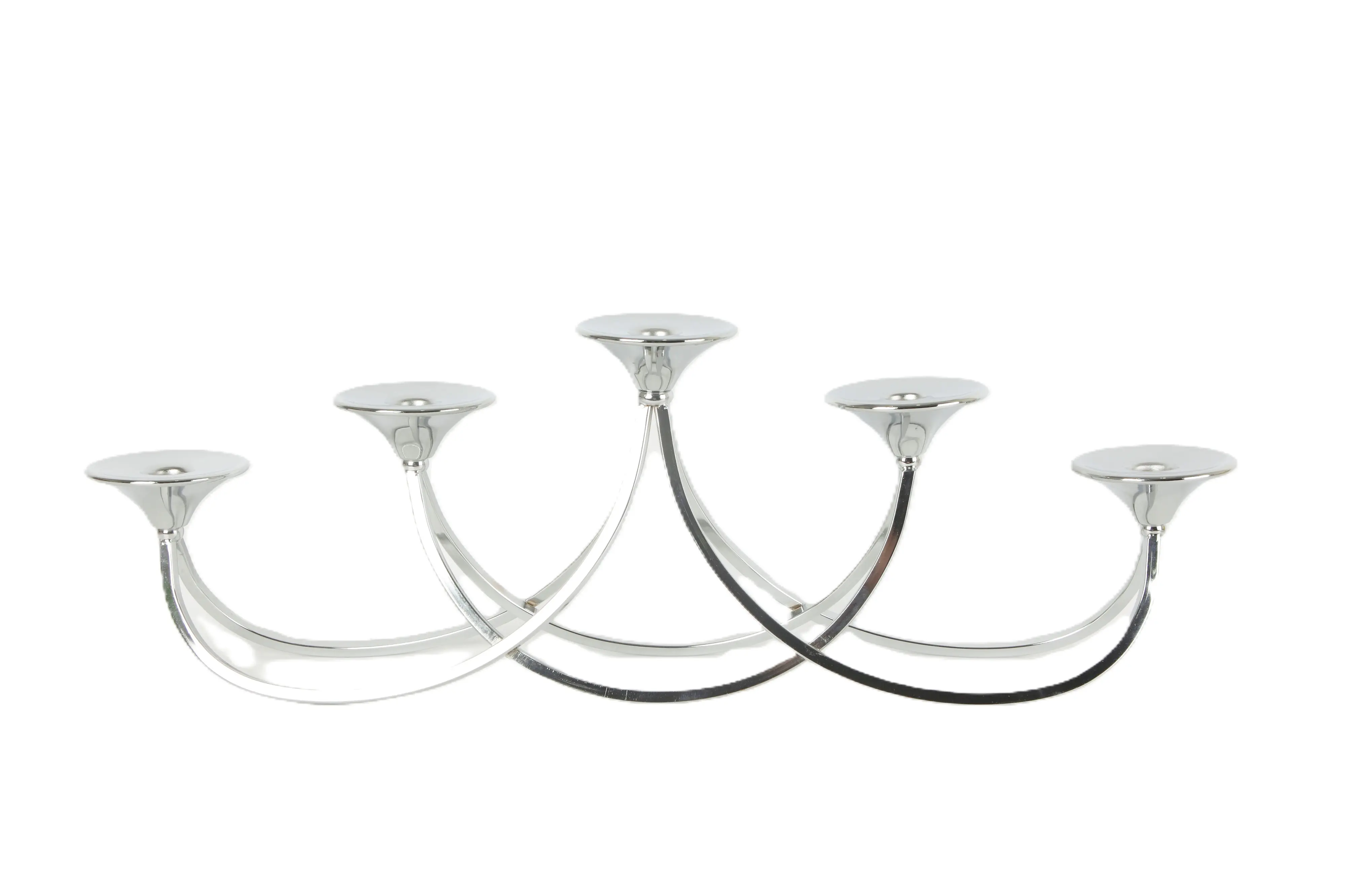 TrendLine Deko Kerzenständer Metall 63 x 9 x 21,5 cm silber