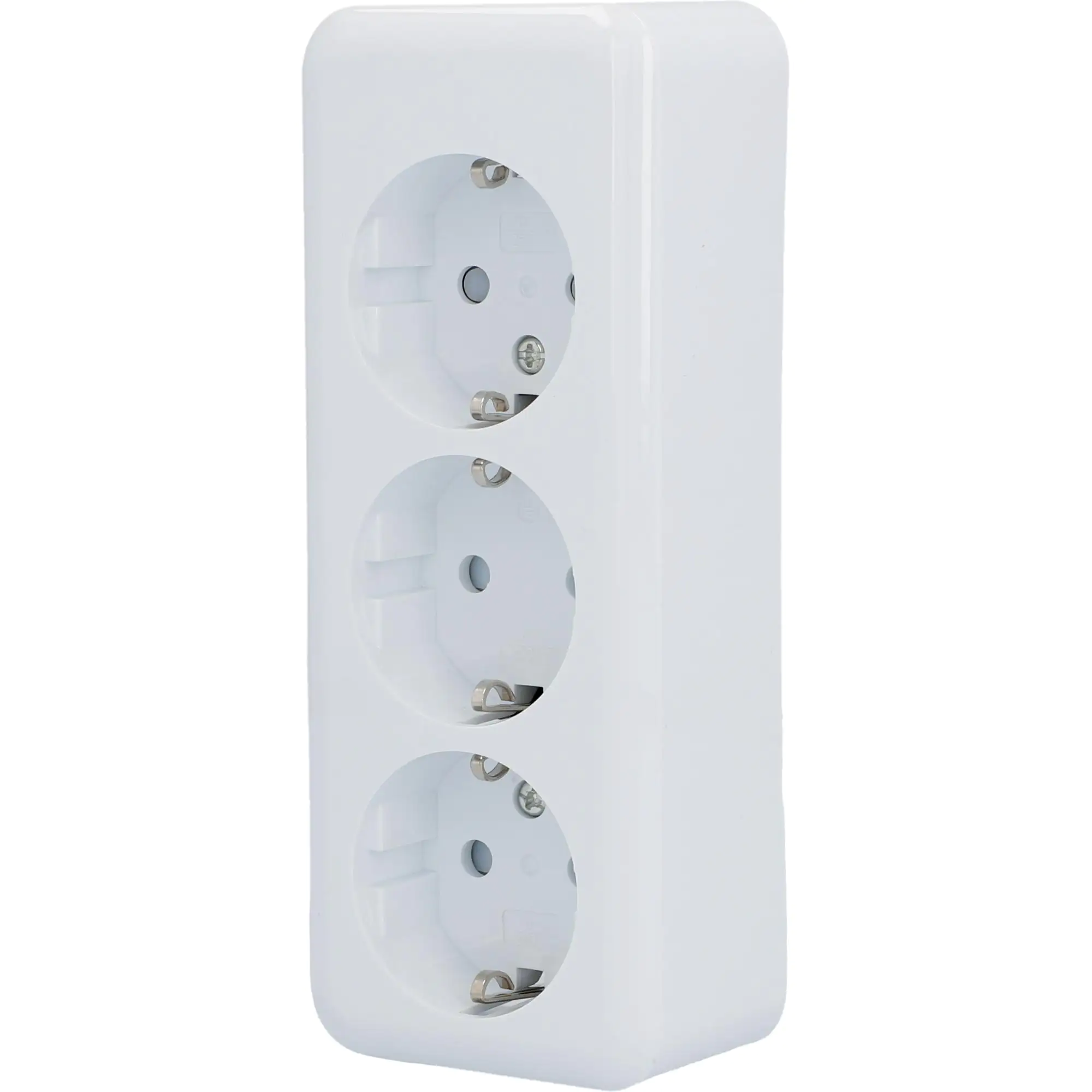 Unitec Steckdose 3-fach, Aufputz weiß, Serie Standard