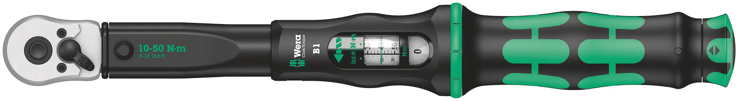 Wera Drehmomentschlüssel mit Umschaltknarre Click-Torque B 1 10-50 Nm