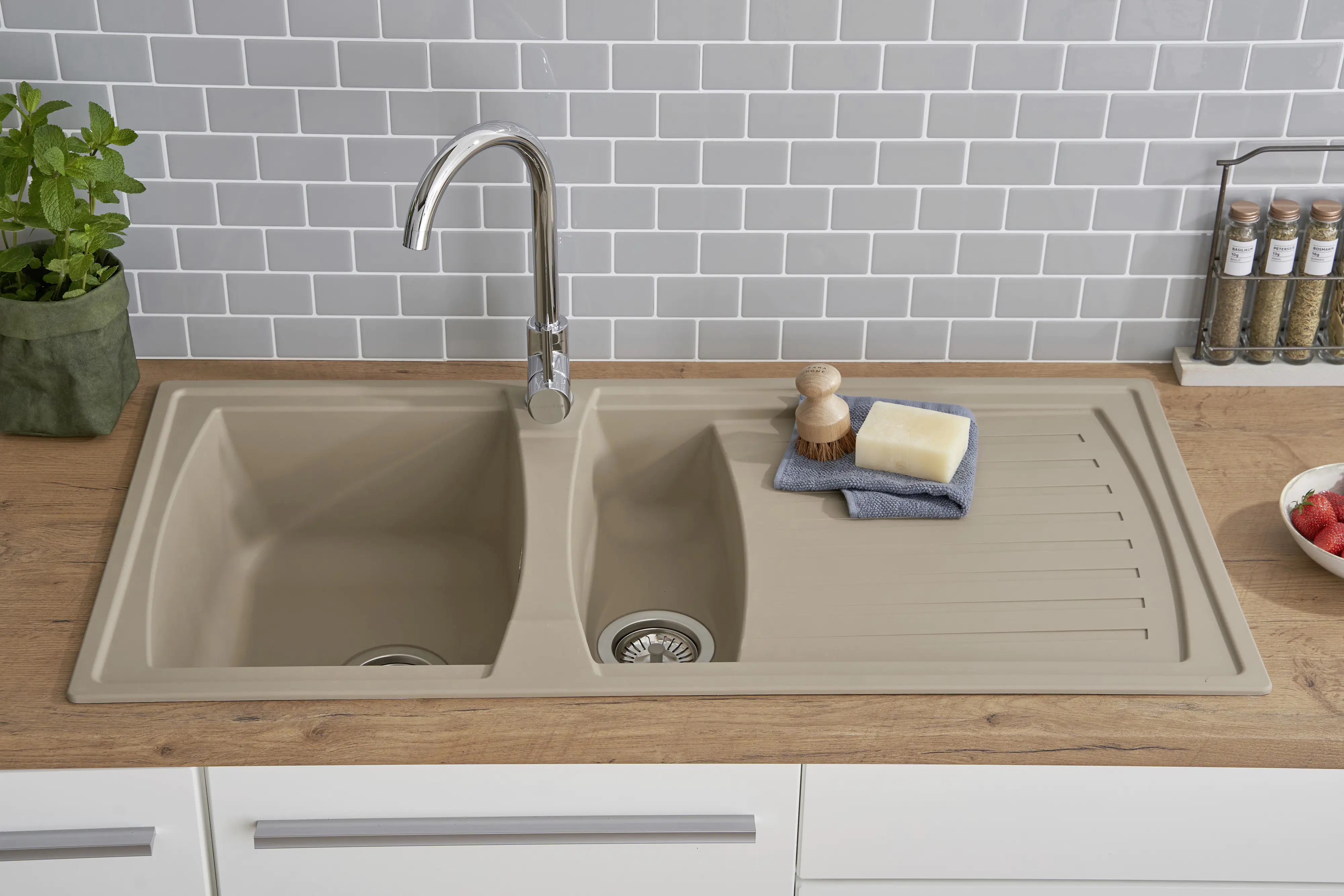 respekta Mineralite Einbauspüle BOSTON100X50B