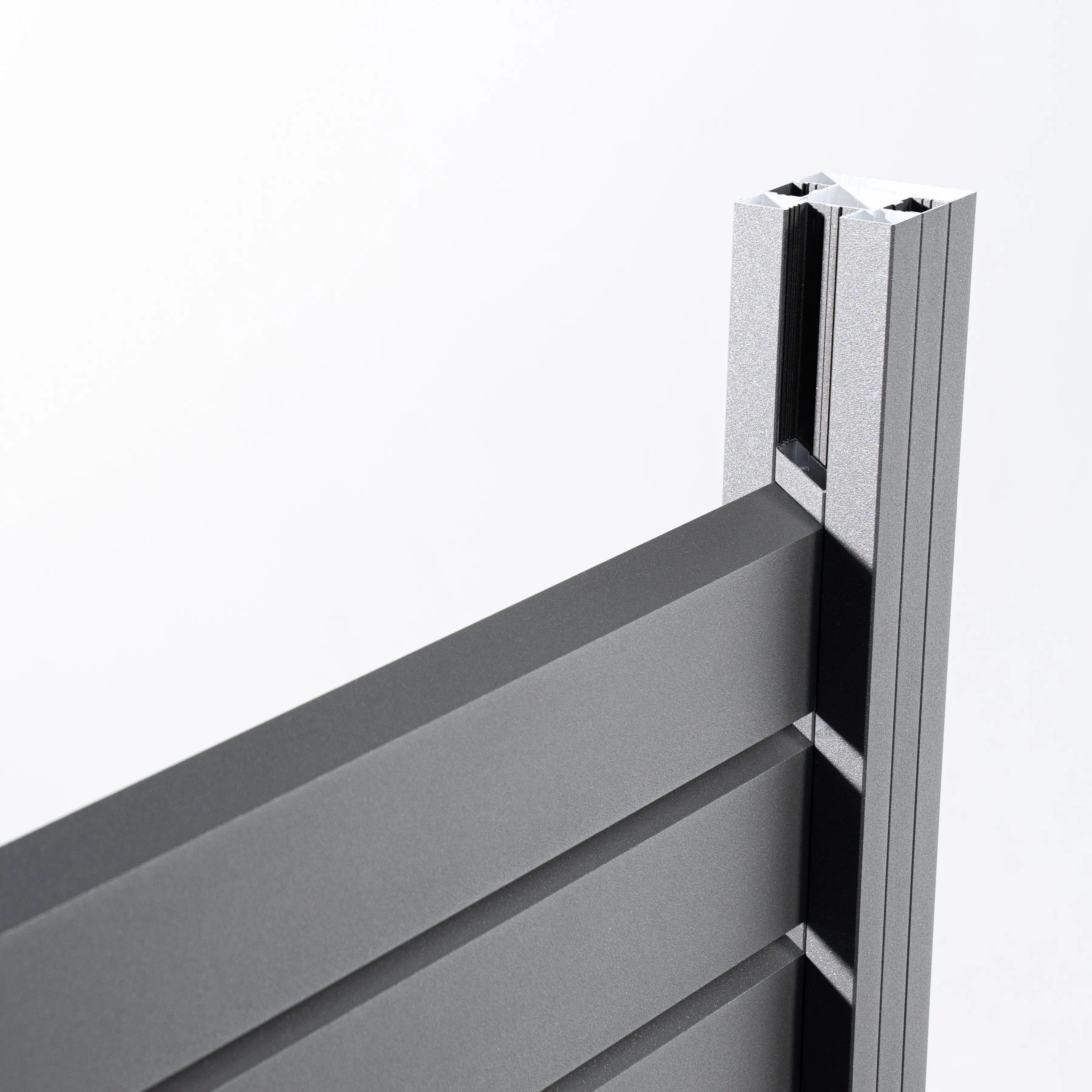Ambiente Alu-Zaun Erweiterungsset Rhombus MINI 187 x 124,2 cm grau