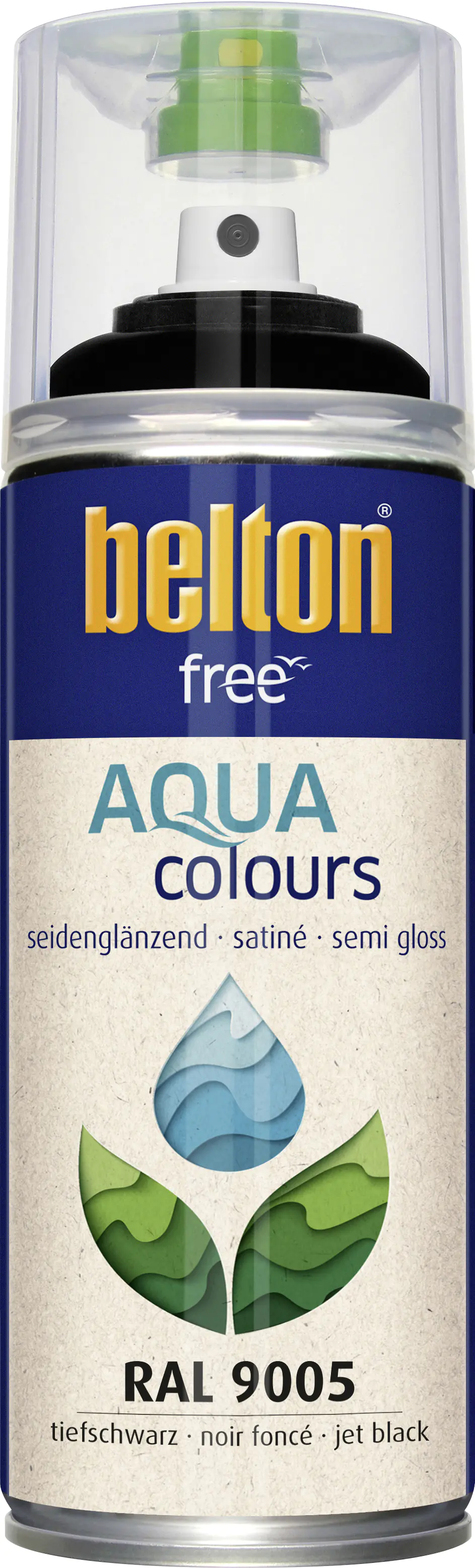 belton free Lackspray AQUAcolours 400 ml tiefschwarz seidenglanz