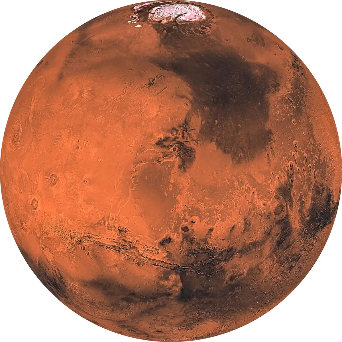 Komar Vlies Fototapete Dot Mars Ø 125 cm, selbstklebend