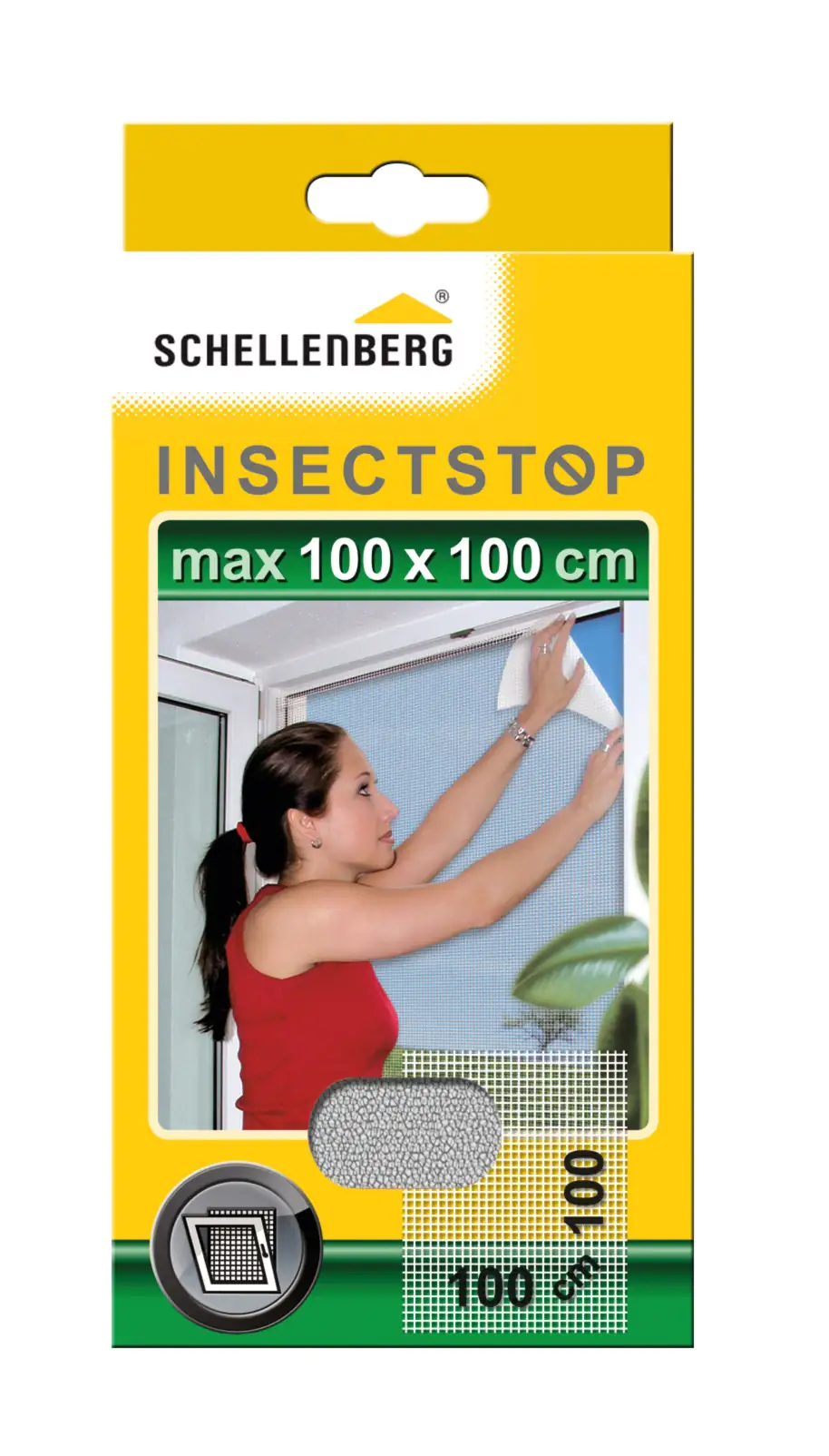 Schellenberg Fliegengitter 100 x 100 cm weiß  kürzbar