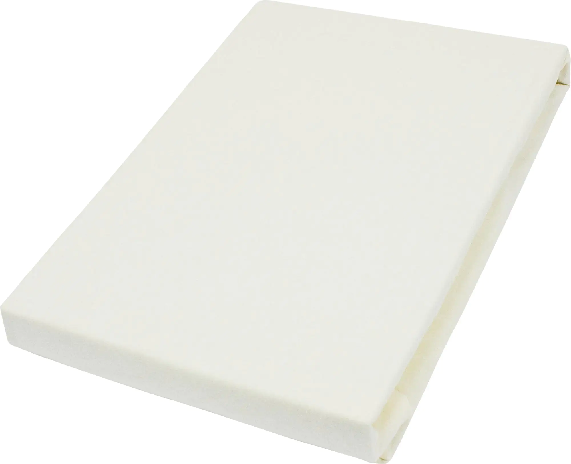 Vario Jersey-Spannbetttuch Elasthan für Topper ecru, 100 x 200 cm