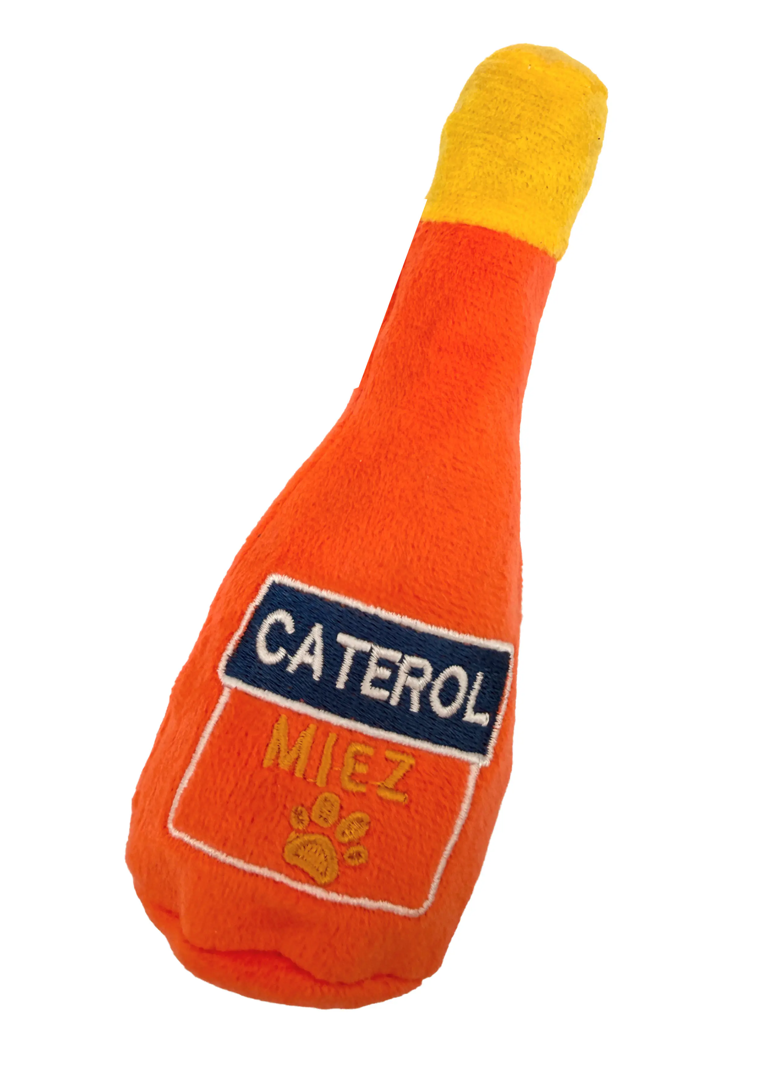 Aumüller Katzenspielzeug Kissen Caterol Miez 14 x 5,5 cm orange/rot 