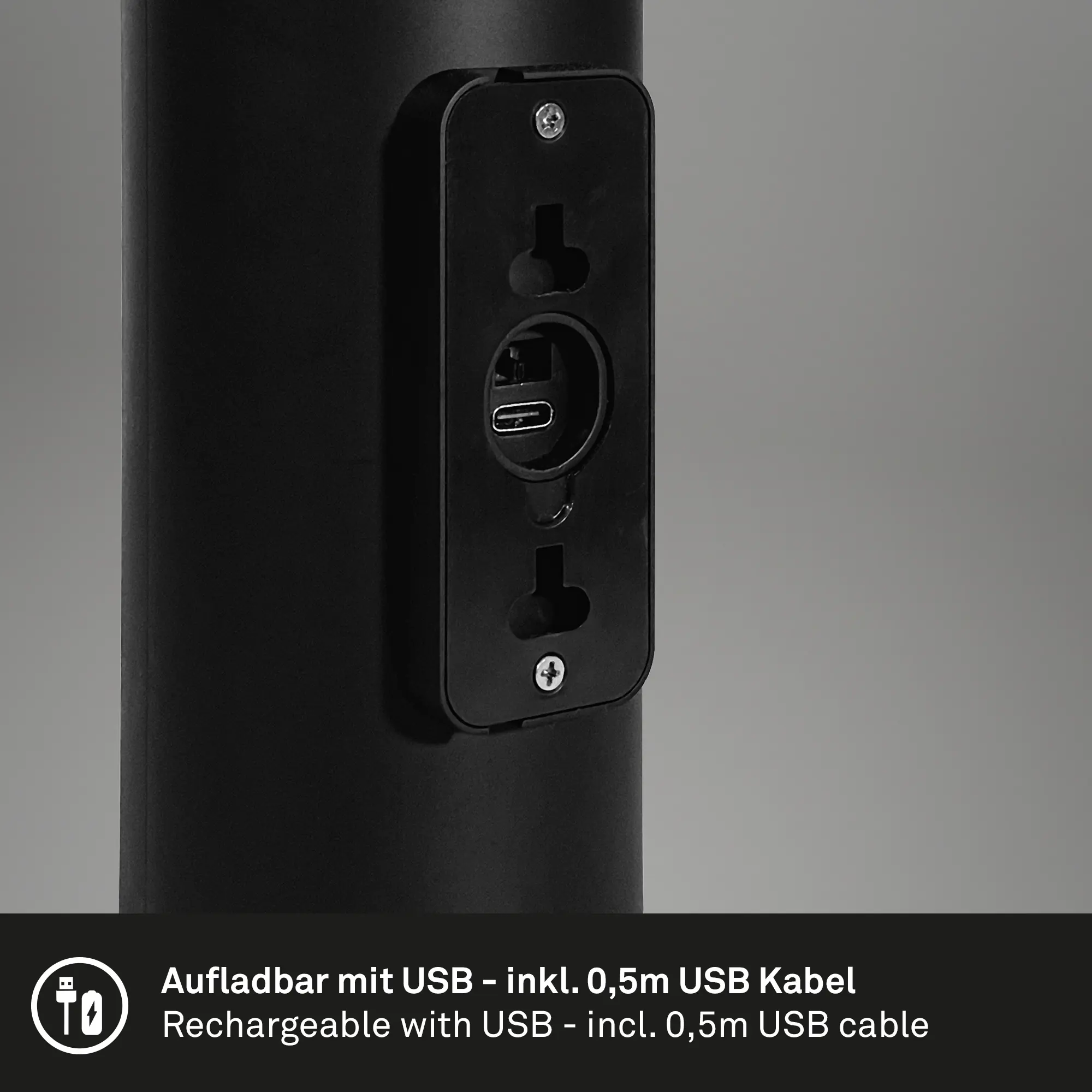 Briloner LED Akku-Außenwandleuchte Lima 6W schwarz dimmbar warmweiß