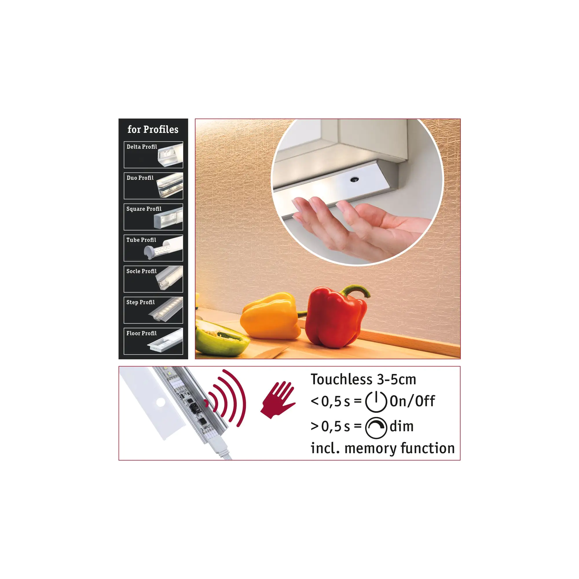 Paulmann MaxLED Profilsensor Touchless weiß
