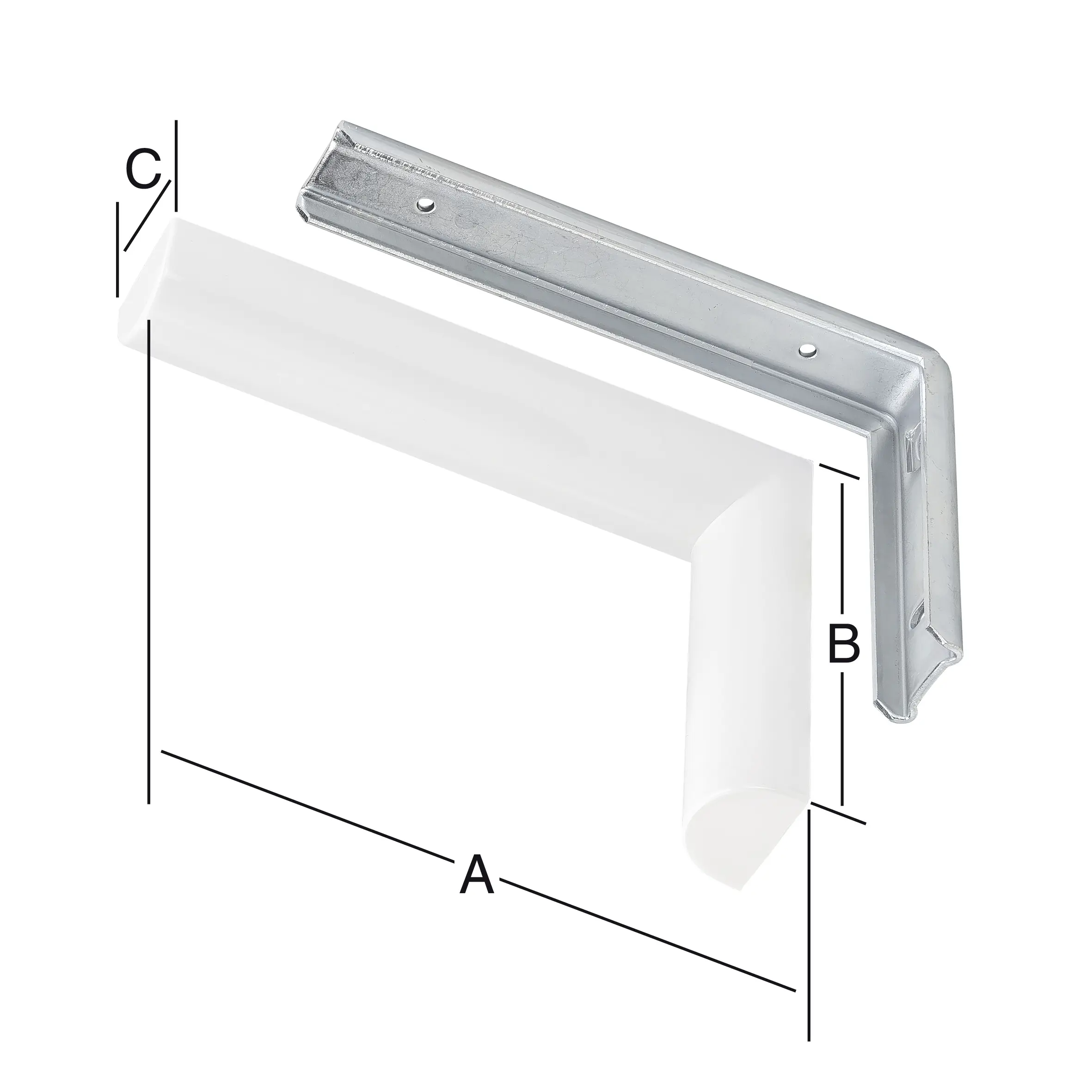 Vormann Design-Konsolen weiß 235 x 155 x 38 mm