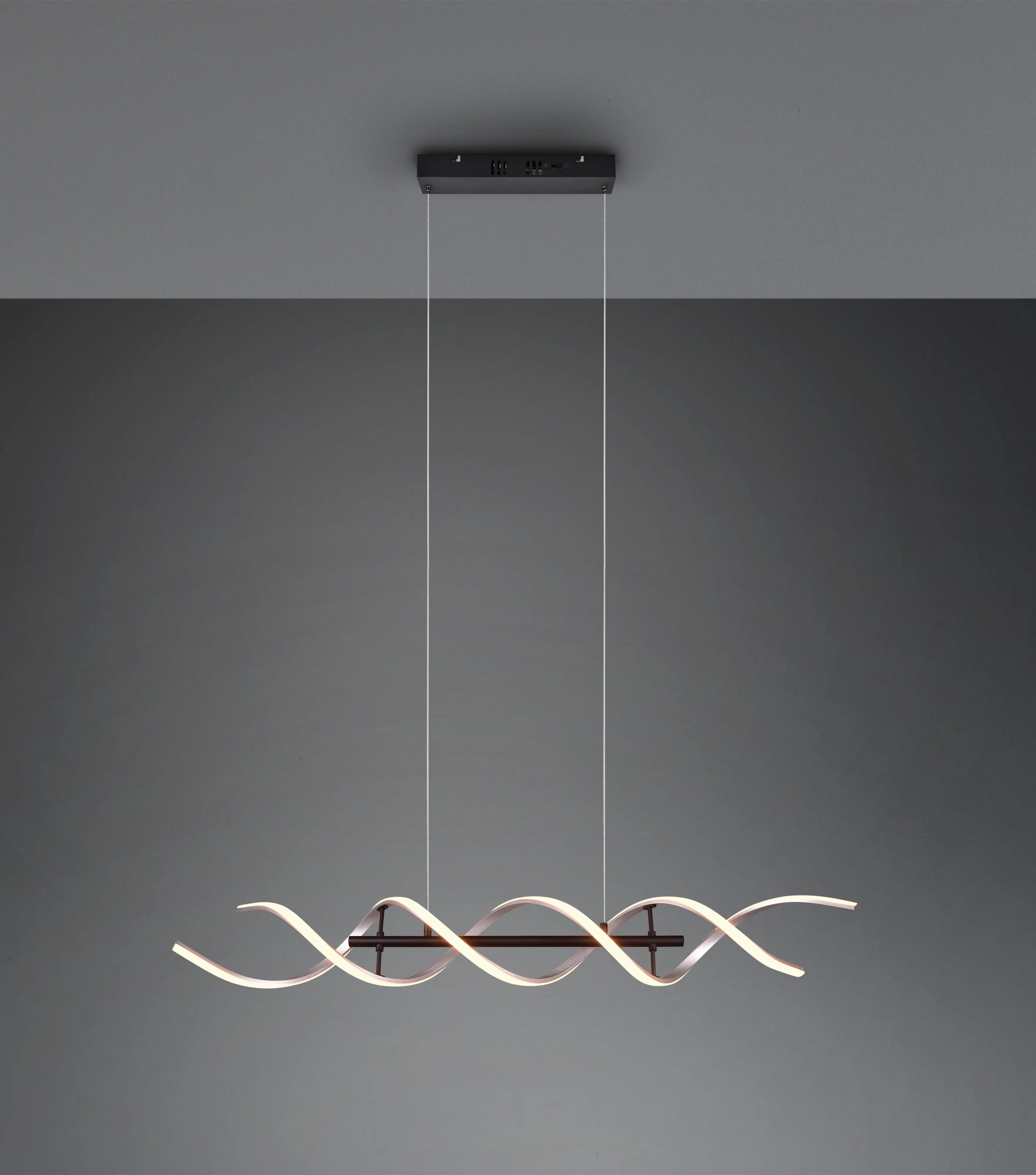 Trio LED-Pendelleuchte Sequence 150 x 104,5 cm warmweiß-neutralweiß aluminium dimmbar