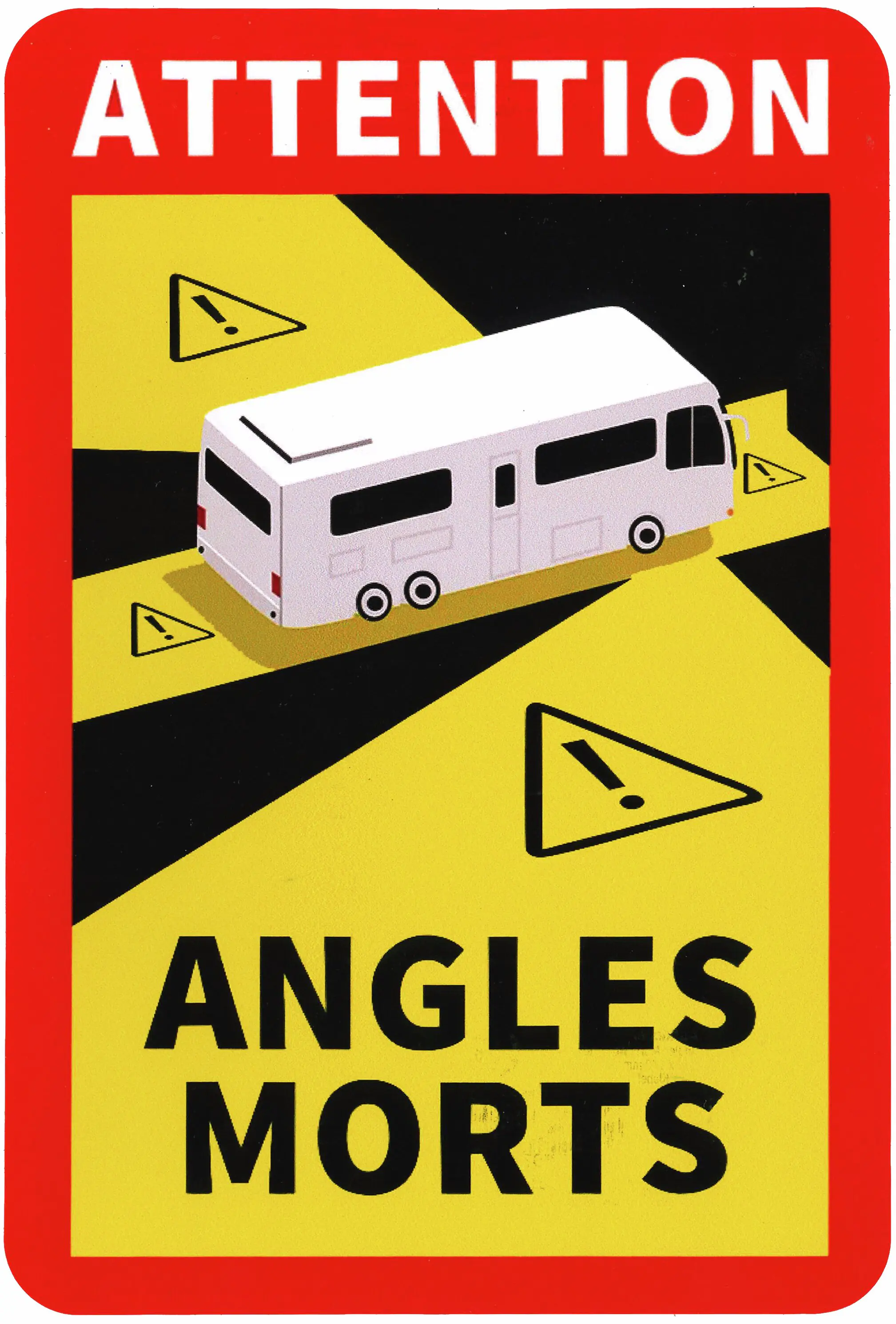 Conmetall Aufkleber Angles Morts für Wohnmobil PVC-Folie 25 x 17 cm mehrfarbig