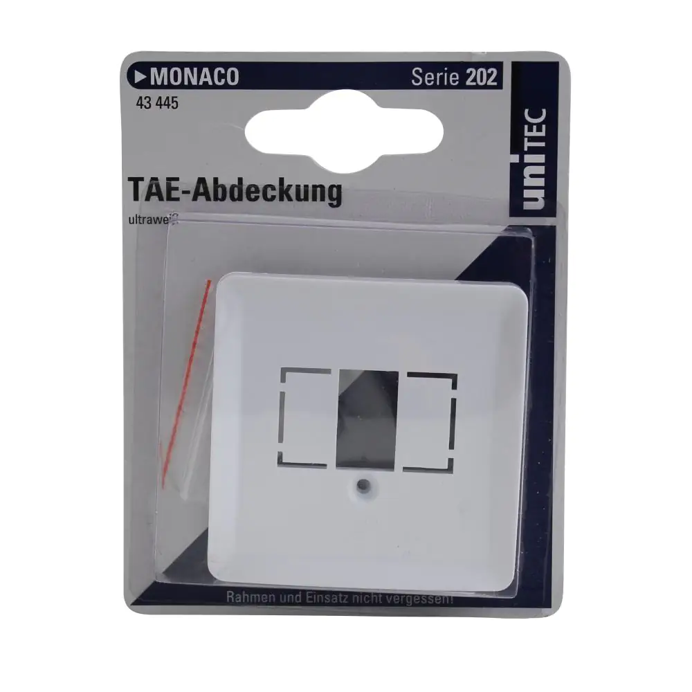 Unitec TAE-Abdeckung Monaco ultraweiß