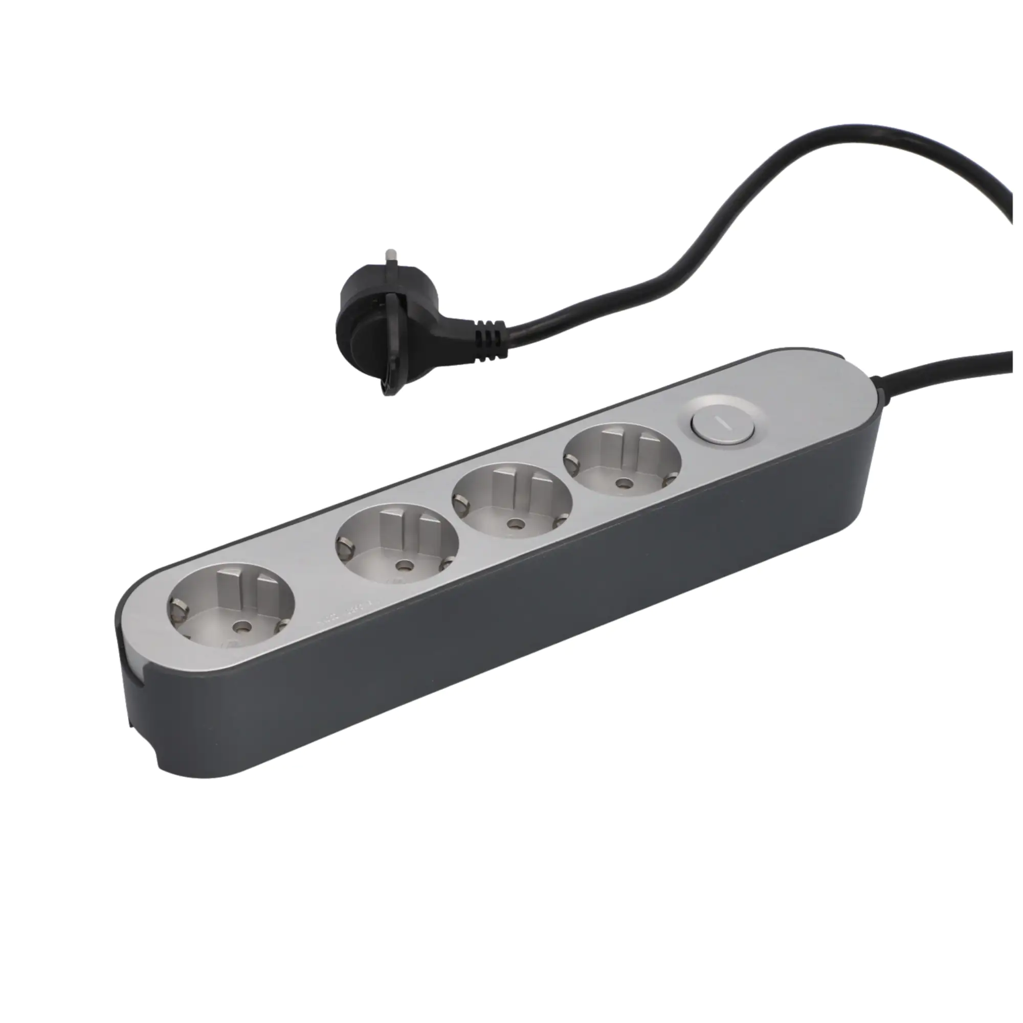 Unitec Steckdosenleiste Greenline 4-fach 1,8 m silber anthrazit
