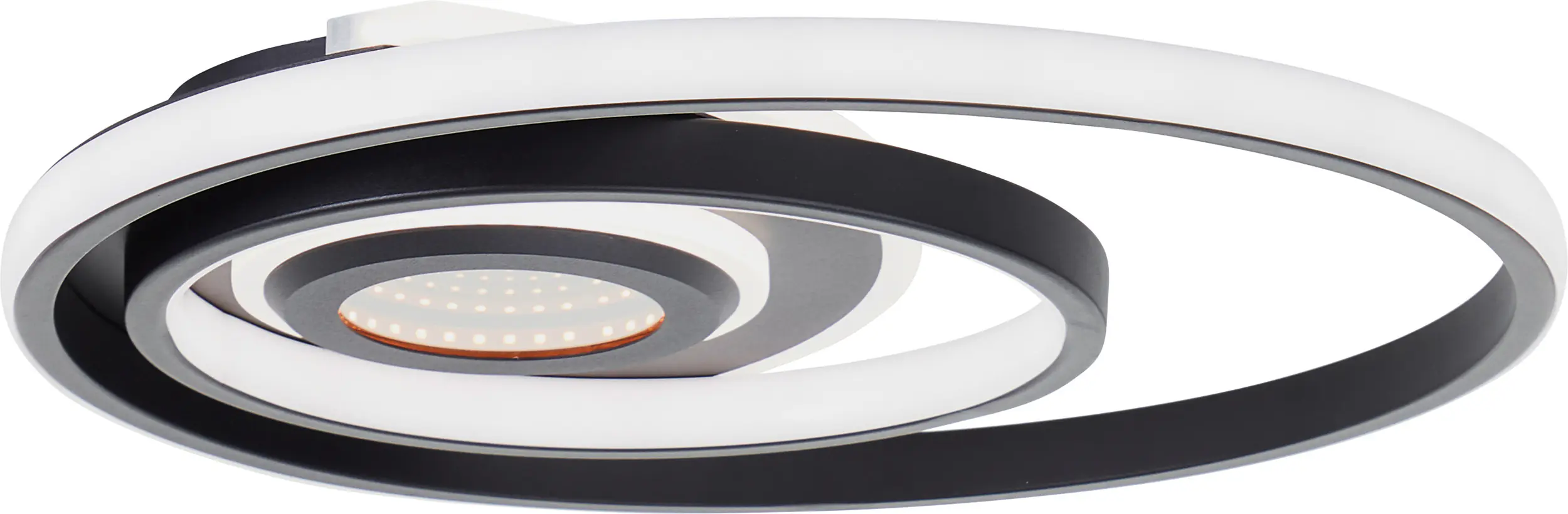 Brilliant LED Deckenleuchte Opame 31W Ø42 cm Metall schwarz warmweiß-kaltweiß