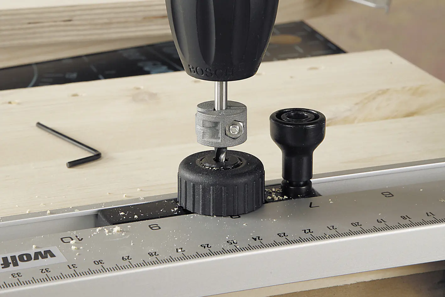Wolfcraft Tiefenstopp 3-teilig Ø 6, 8, 10 mm