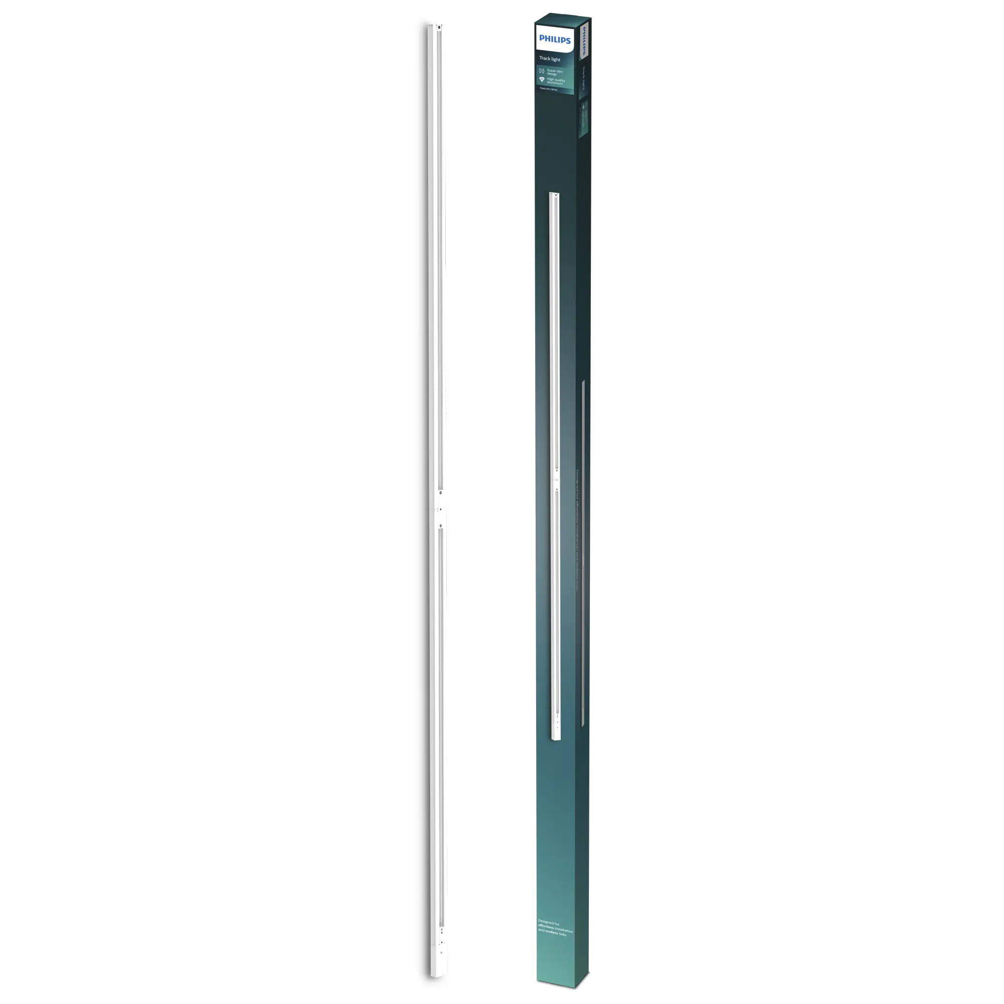 Philips EasyLink Trägerschienen 2 x 1 m mit Stromzufuhr weiß