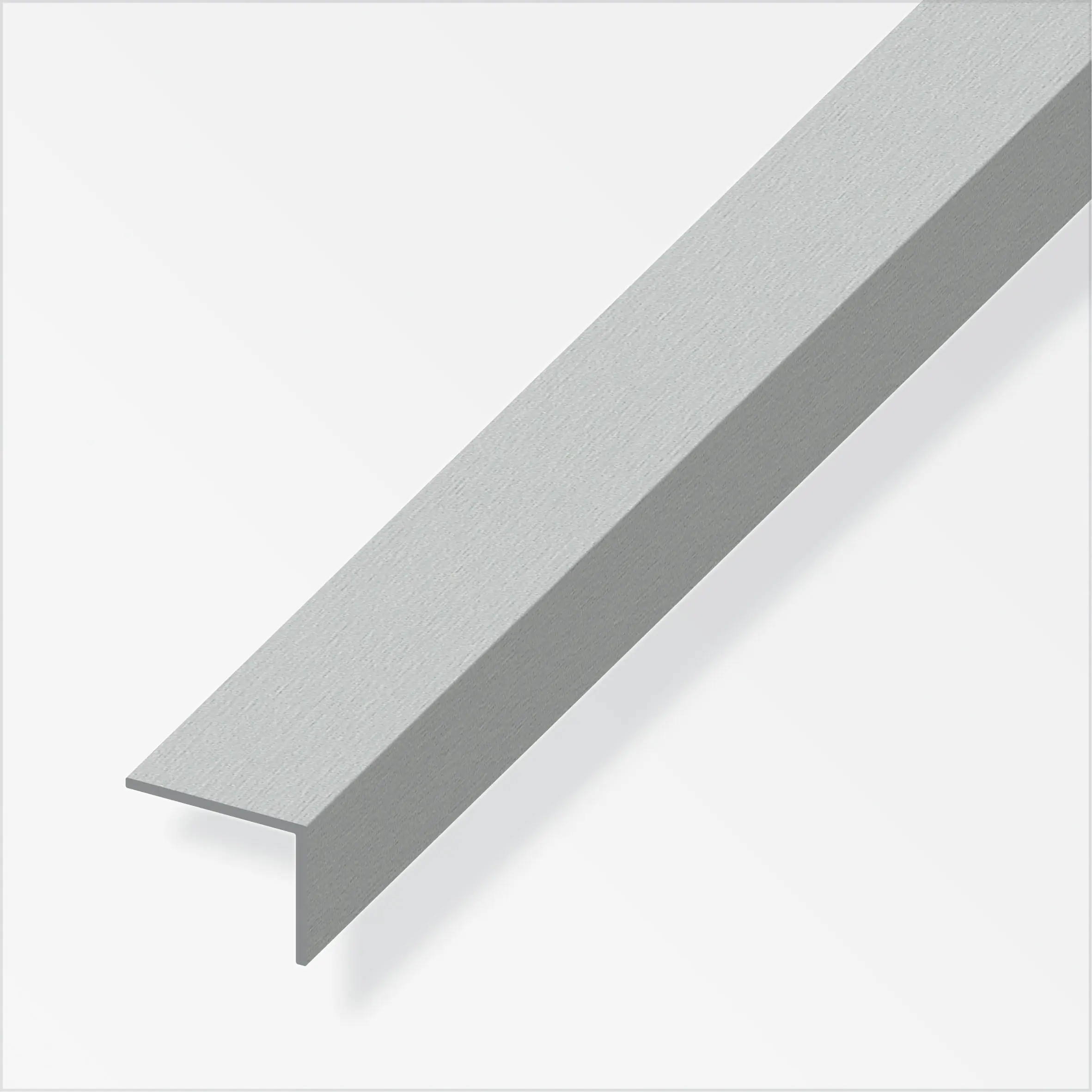 alfer Winkel 2.5 m, 20 x 10 mm Aluminium eloxiert gebürstet Edelstahloptik