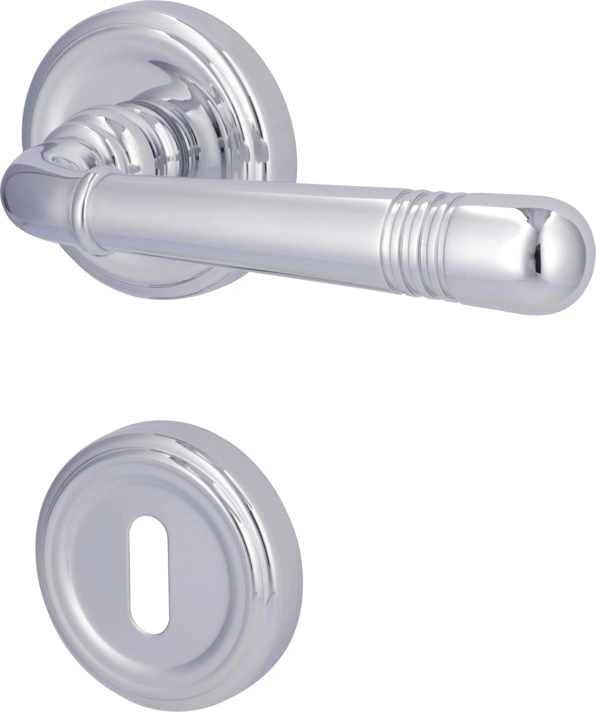 Südmetall Türgriff-Garnitur Rosette Sale BB Messing poliert silber Ø 50 mm
