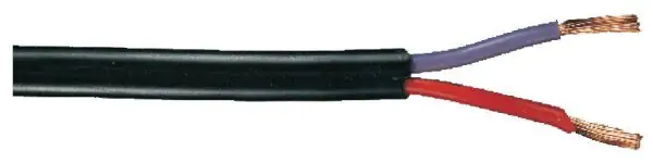Halogenleitung 2 x 1,5 - 105 Grad - 1 Meter, schwarz