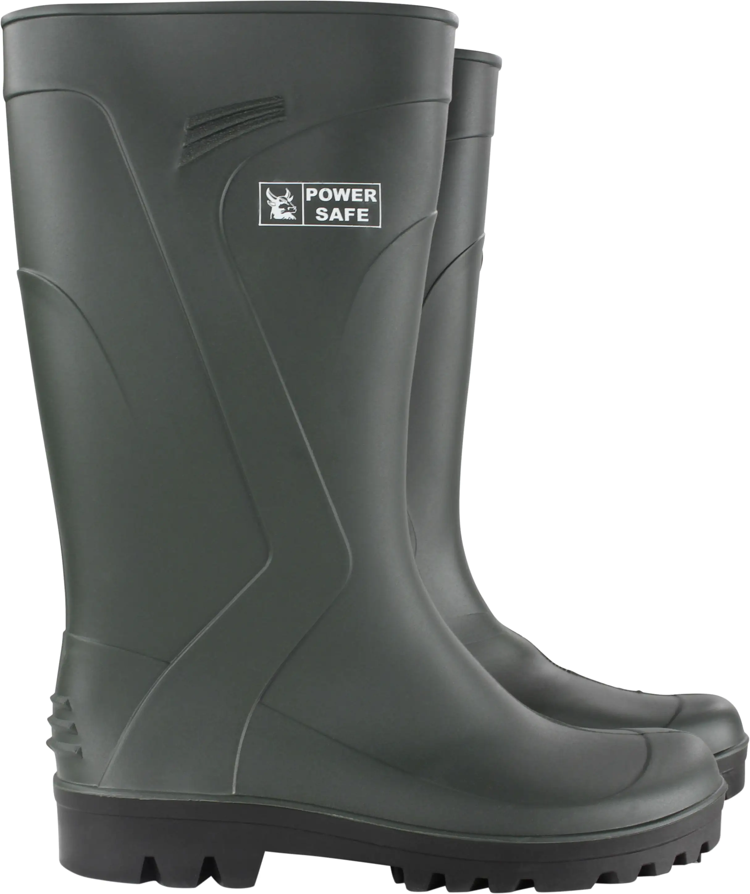 Power Safe Echt Gummistiefel Größe: 39, grün-schwarz