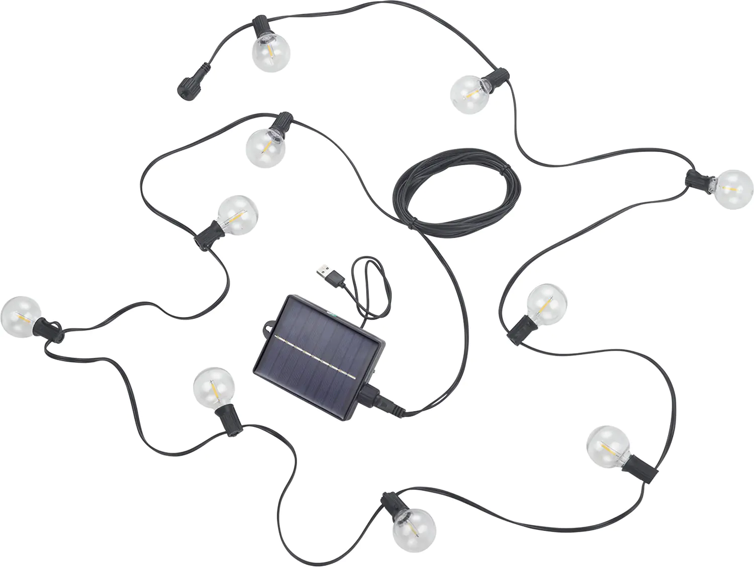 Trio Solar-Lichterkette Mood Hybrid 5,7 m 10 LED RGB