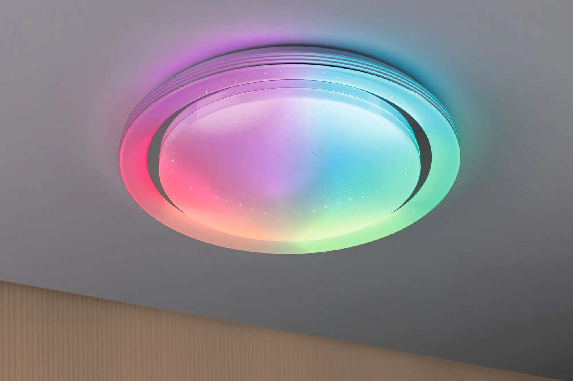 Paulmann LED Deckenleuchte Rainbow chrom weiß Ø 48,5 cm RGBW