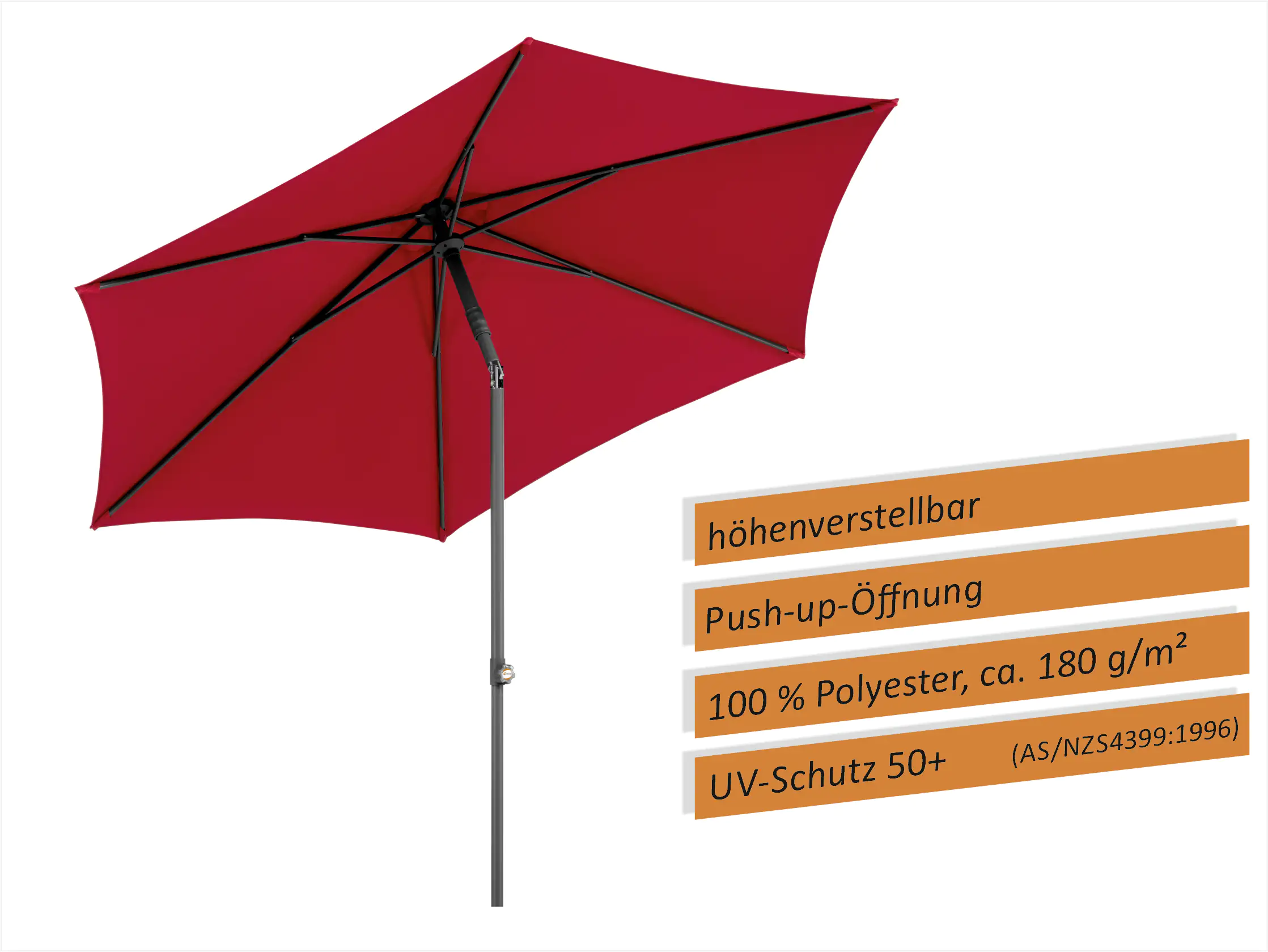 Schneider Sonnenschirm Sevilla rot Ø 270 cm