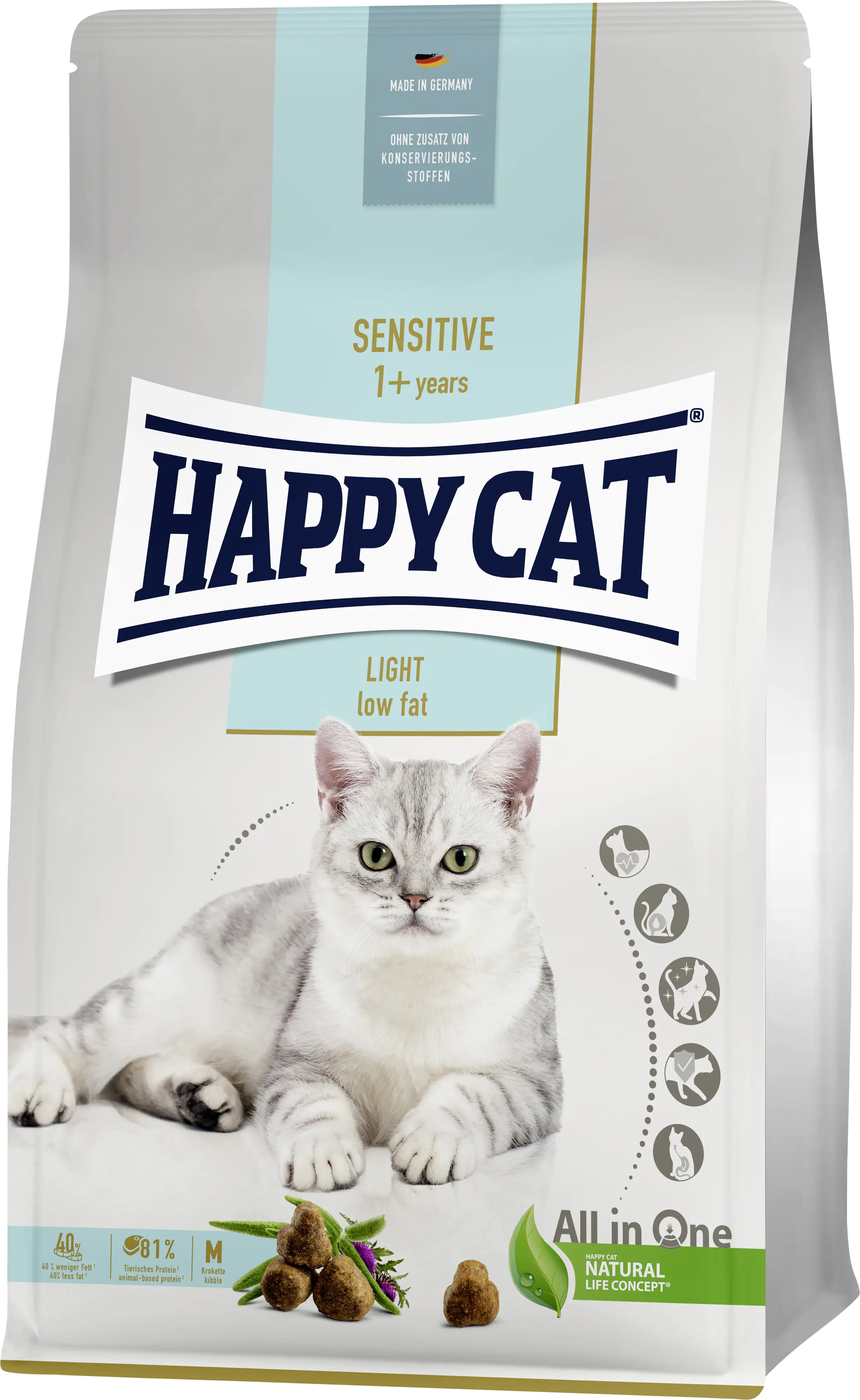 HappyCat Katzenfutter Sensitive Light 1,3 kg