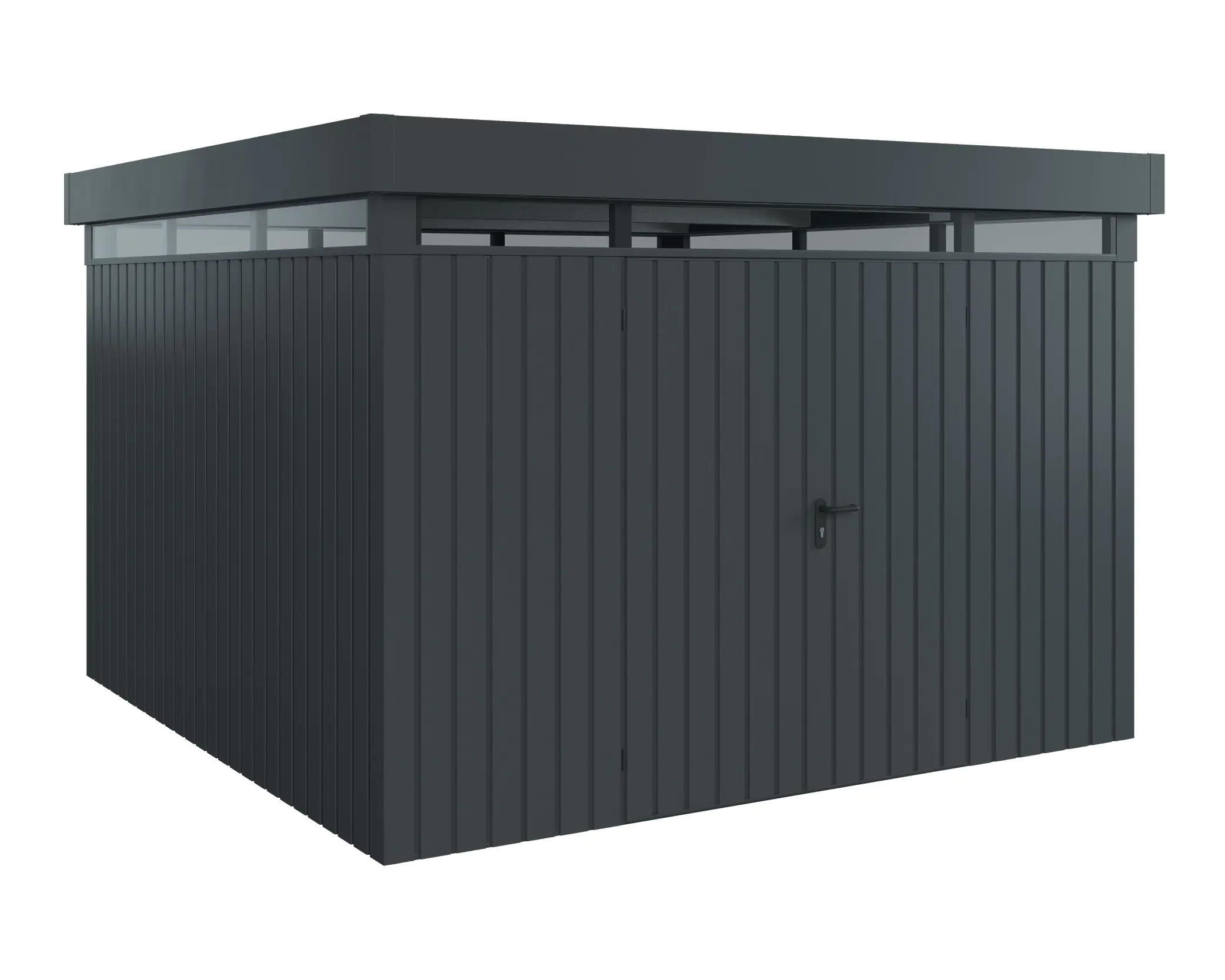 EcoStar Metallgerätehaus Euroline EFD14 LB anthrazit 310 x 310 cm 2-flg.